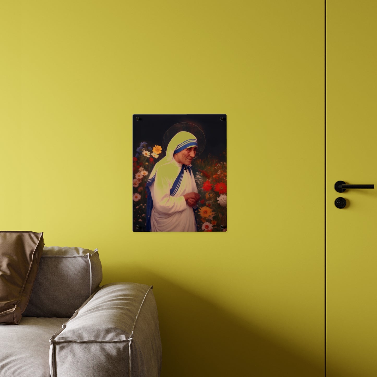 Saint Teresa of Calcutta Wall Art Panel - Ready to Hang Acrylic Print - Catholic Saint Art - Patron Saint Print - No Frame needed