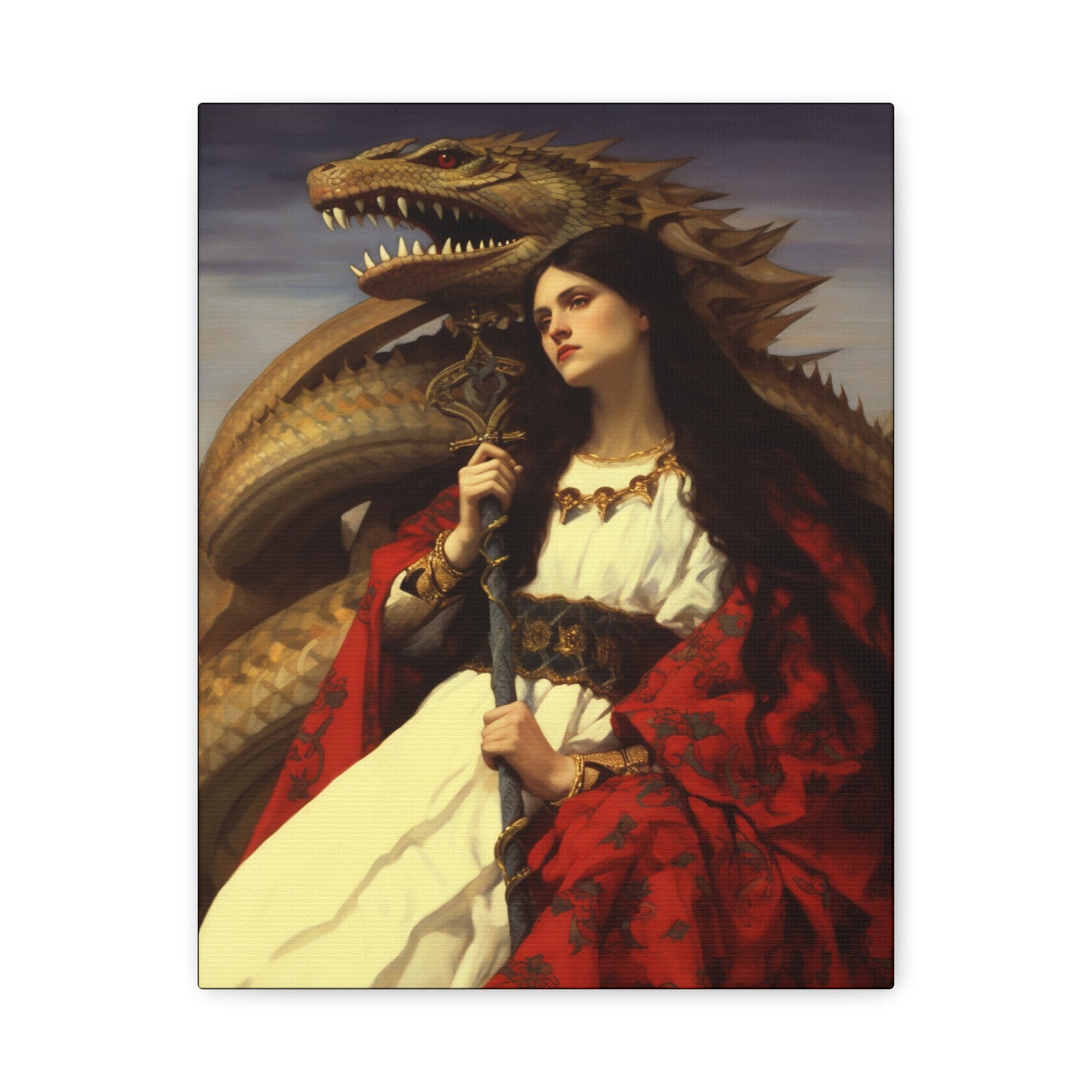 Saint Martha of Bethany Canvas Print - Multiple Sizes - Catholic Home art - Museum Wrapped Canvas - Sanctified Souls Print