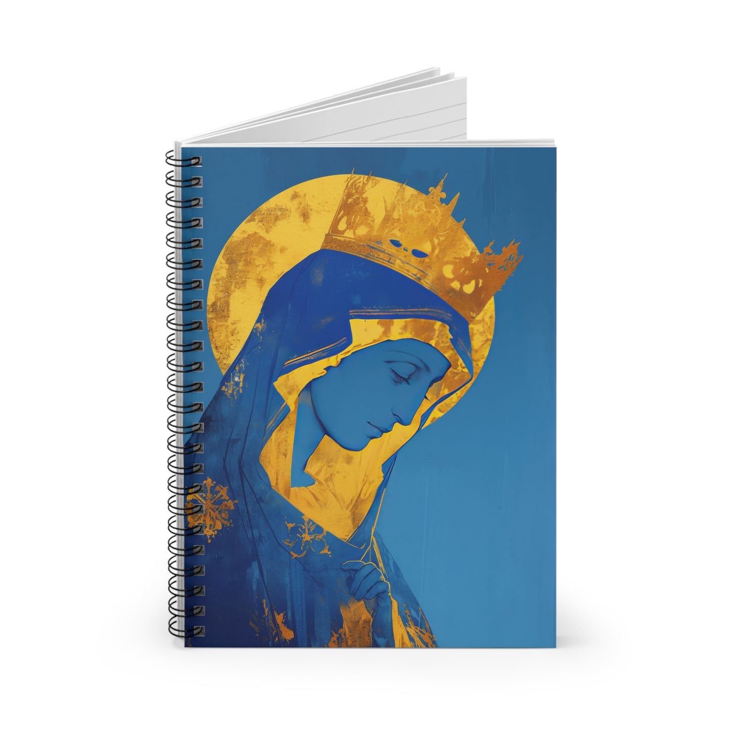Mother Mary - Light of All Faithful - Sanctified Souls Art - Religious - Spiral Notebook - Ruled Line - Catholic Religious art