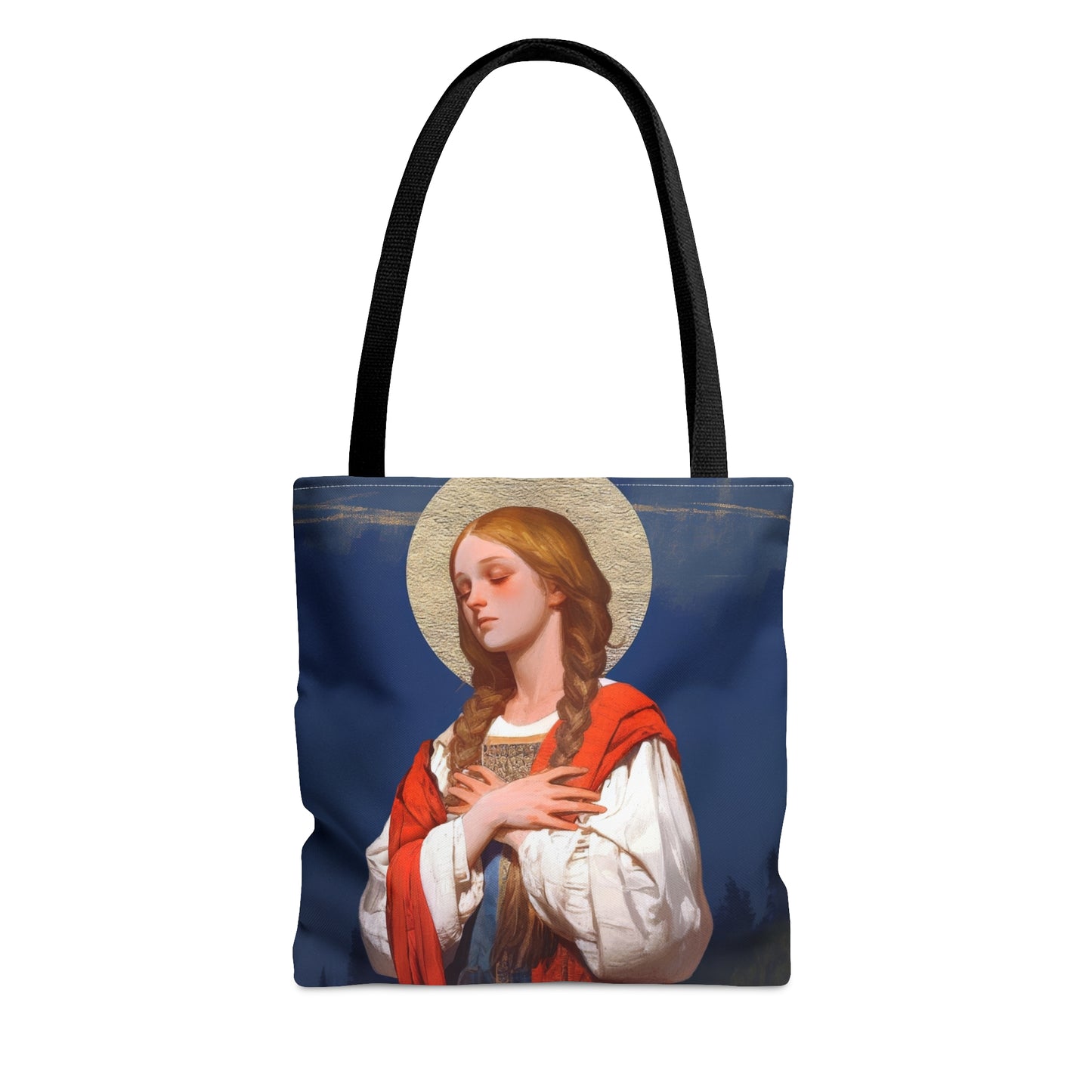 Saint Genevieve - Tote Bag - Large Medium Small Faith Art Bag - Catholic Faith Purse