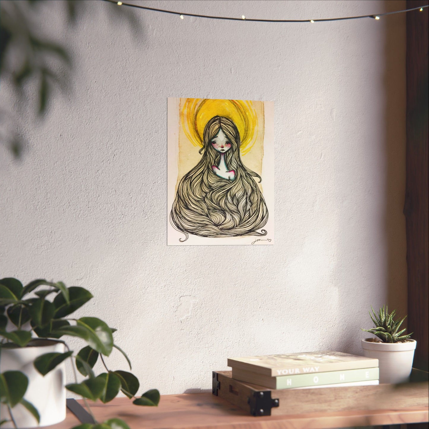 Saint Agatha of Sicily Poster Print - Hand-Drawn Catholic Art Print | Christian Devotional Wall Art | Sanctified Solocosmo Religious Poster