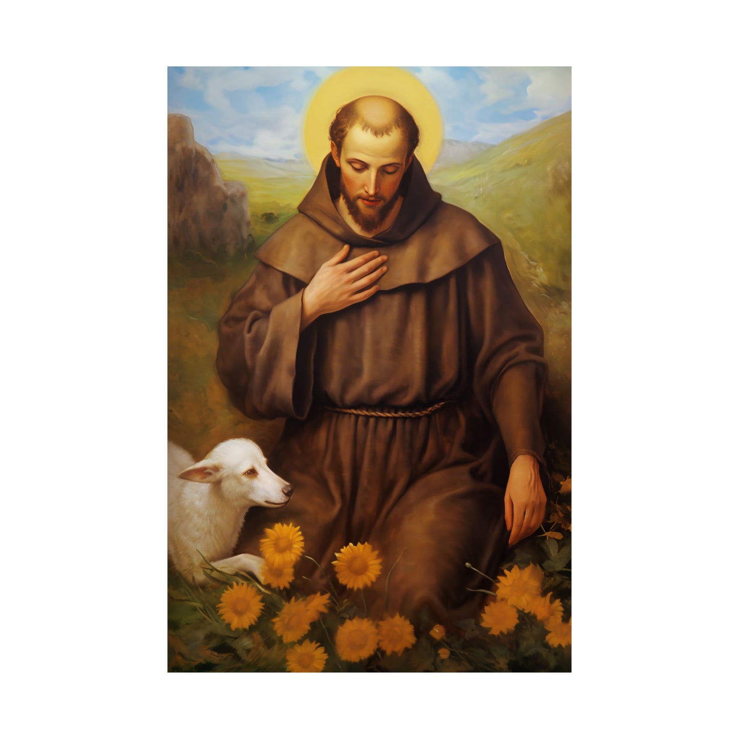 Saint Francis of Assisi - Sanctified Souls Print - Multiple Sizes - Premium Matte Vertical Posters