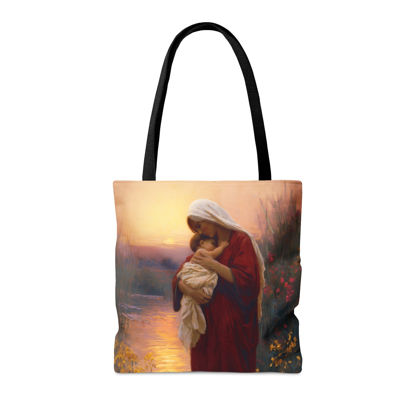 Saint Elizabeth, Mother to John the Baptist Tote Bag - Large Medium Small Faith Art Bag - Catholic Faith Purse - Double Sided