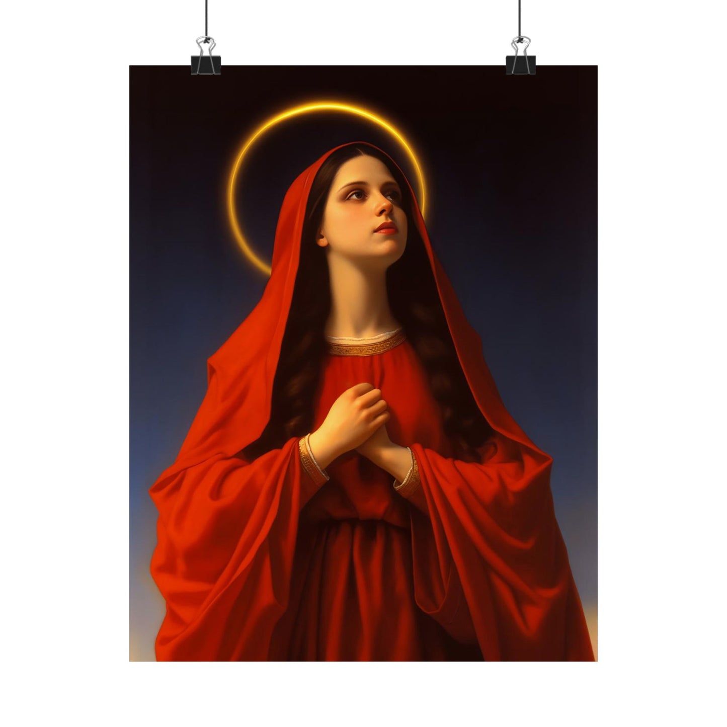 Mary the Blessed Virgin - Sanctified Souls Print - Multiple Sizes - Premium Matte Vertical Posters - Virgin Mary