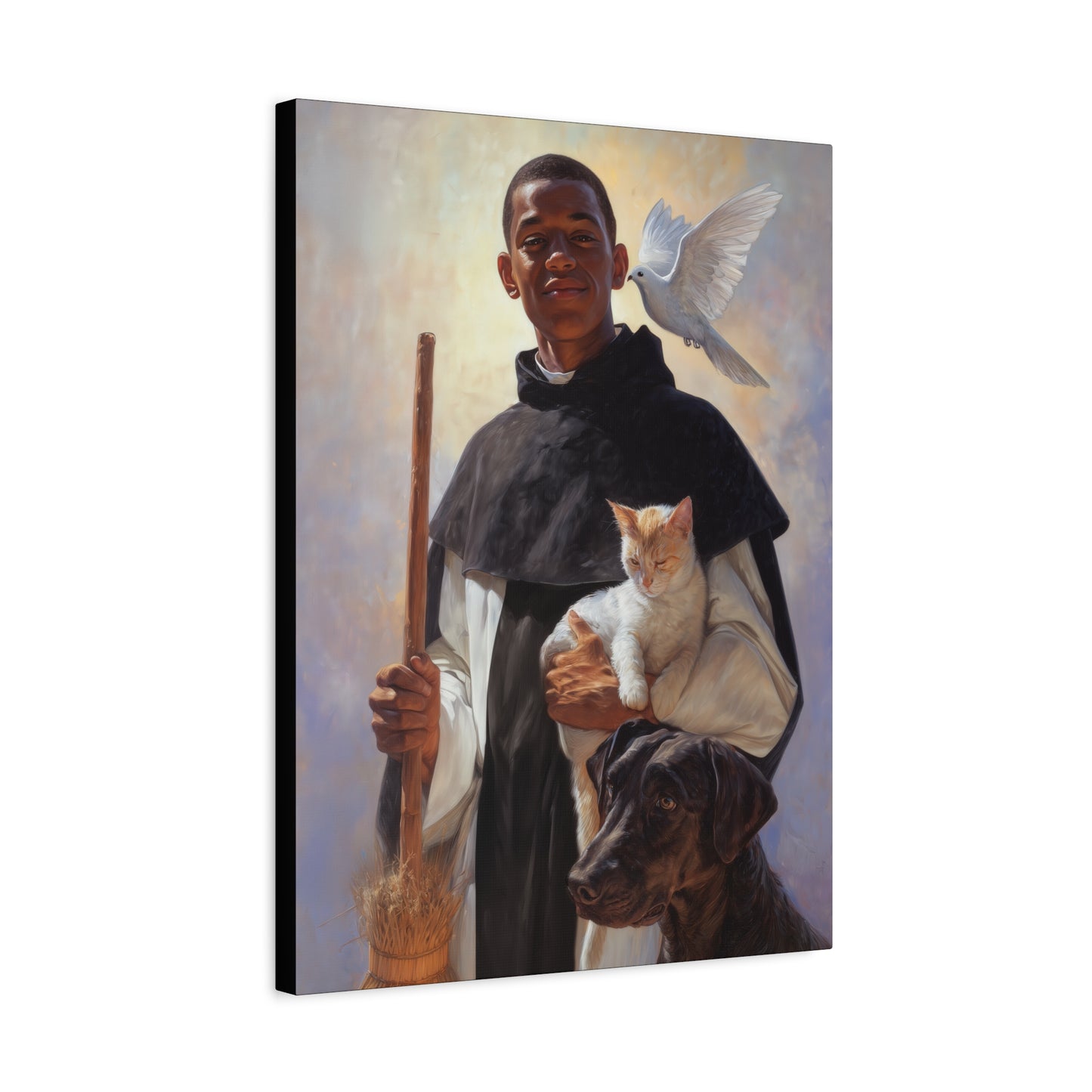 Saint Martin de Porres - Gallery Wrapped Canvas - Print - Religious Art for your Home - Catholic Art