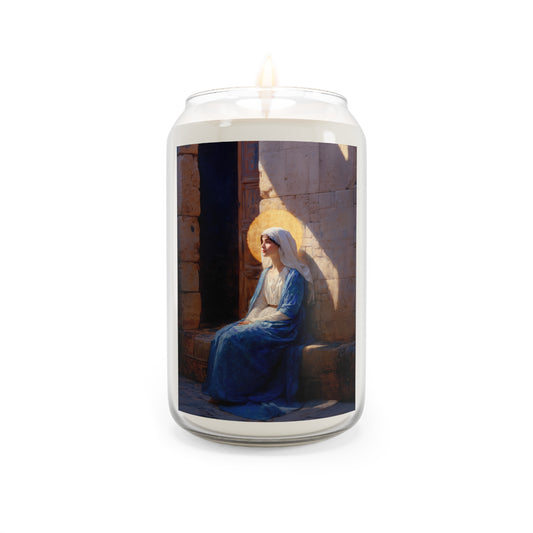 The Quiet Fiat That Split the Darkness, Mary's Yes - Scented Prayer Candle, 13.75oz - Tall Size - Religious Prayer Candle - Catholic Saint
