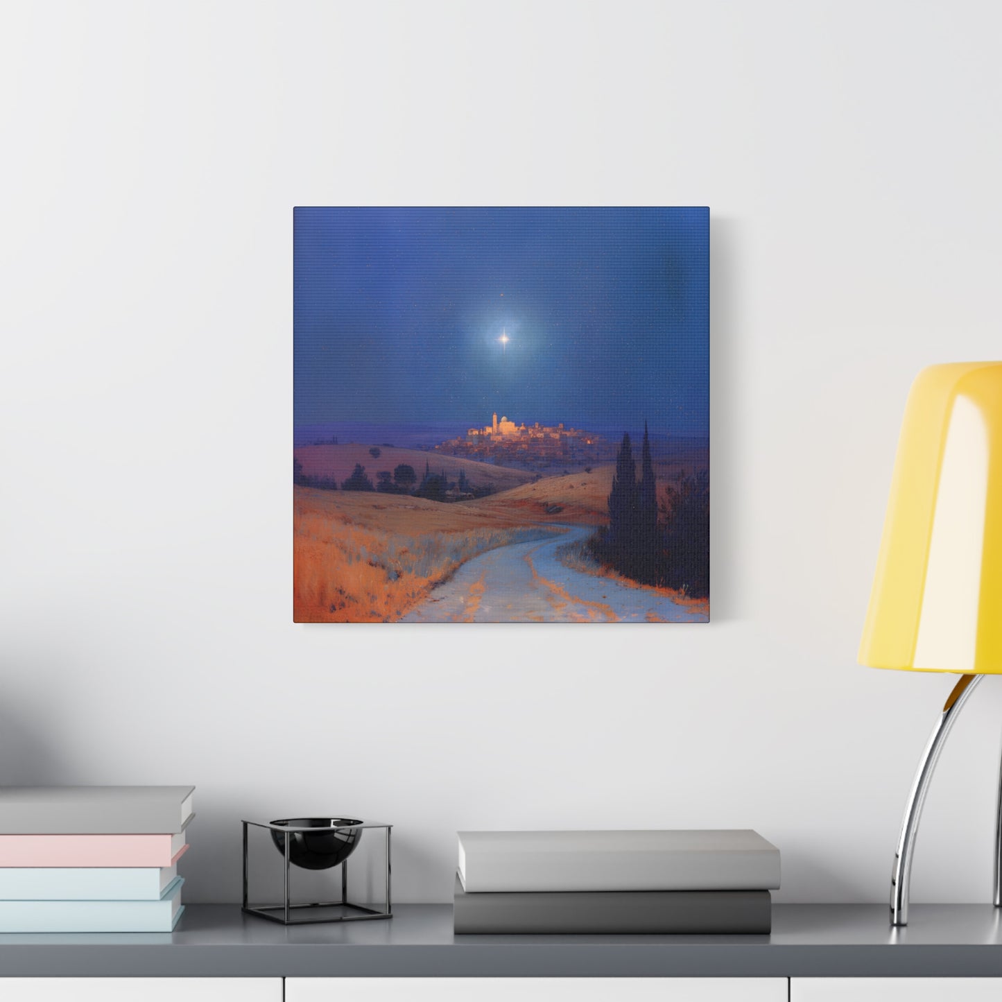 Bethlehem Wrapped in the Light of His Coming - Gallery Wrapped Canvas - Print - Religious Art for your Home - Catholic