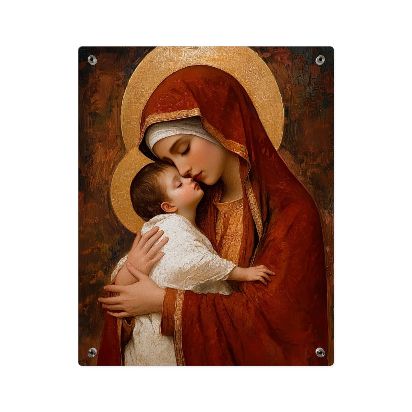 Our Lady of Tenderness - Mother Mary and the Christ Child - Marian Art - Wall Art Panel - Ready to Hang Acrylic Print - Catholic Art
