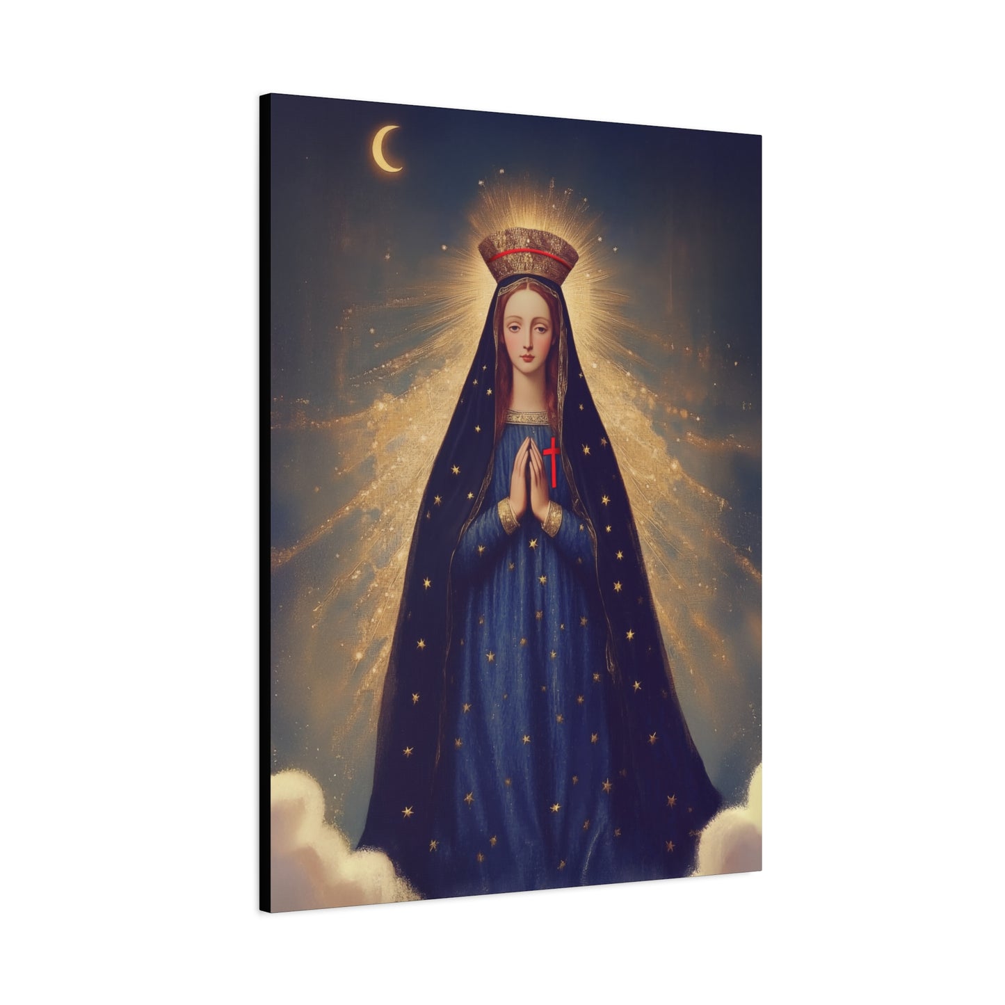 Our Lady of Pontmain - Multiple Sizes - Catholic Home art - Museum Wrapped Canvas - Sanctified Souls Print - Mother Mary Art