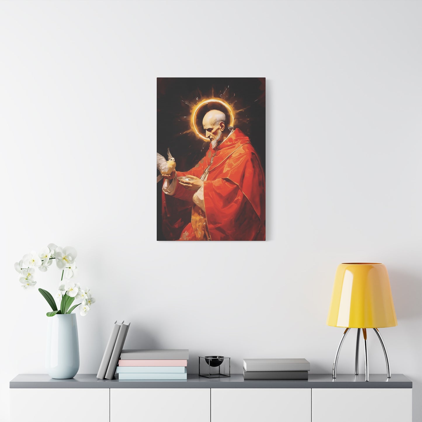 Pope Saint Gregory the Great  - Museum Wrapped Canvas - Sanctified Souls Print - Religious Art for your Home