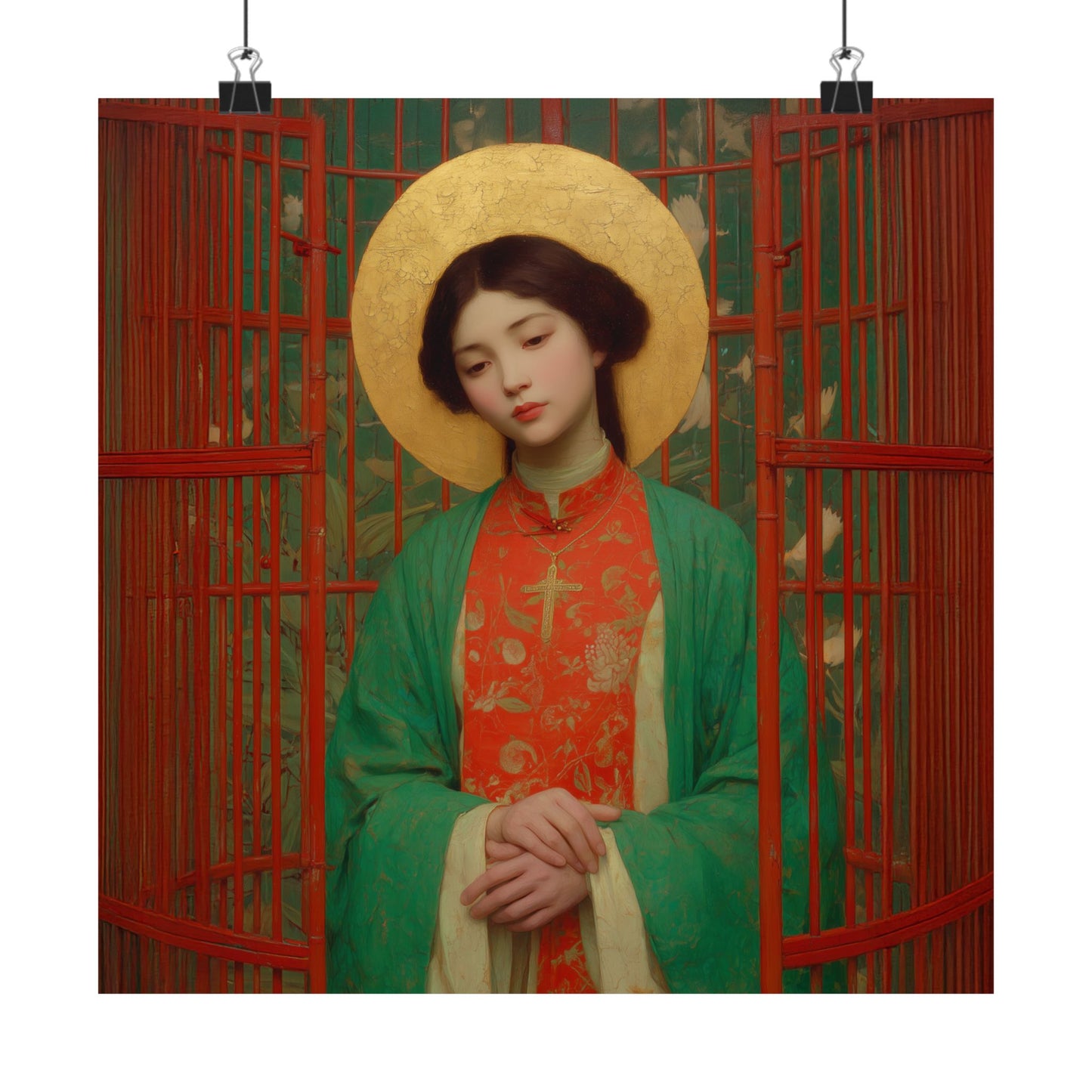 Saint Agnes Tsao Kou Ying  - Sanctified Souls Print - Multiple Sizes - Premium Posters - Catholic Art - Christian Home Decor Artwork