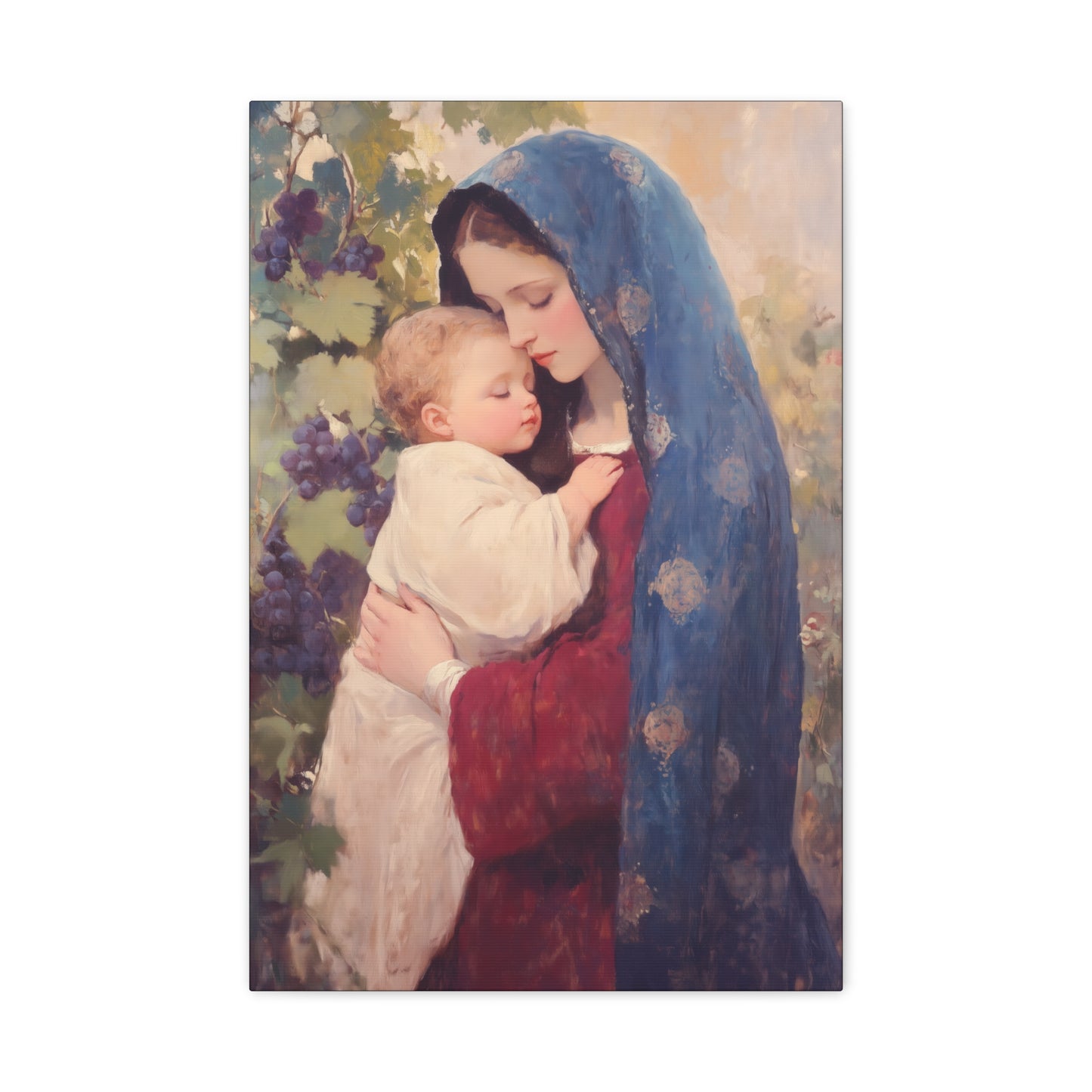 Our Lady of the Grapes / Out Lady of the Harvest - Gallery Wrapped Canvas - Print - Religious Art for your Home - Catholic Art