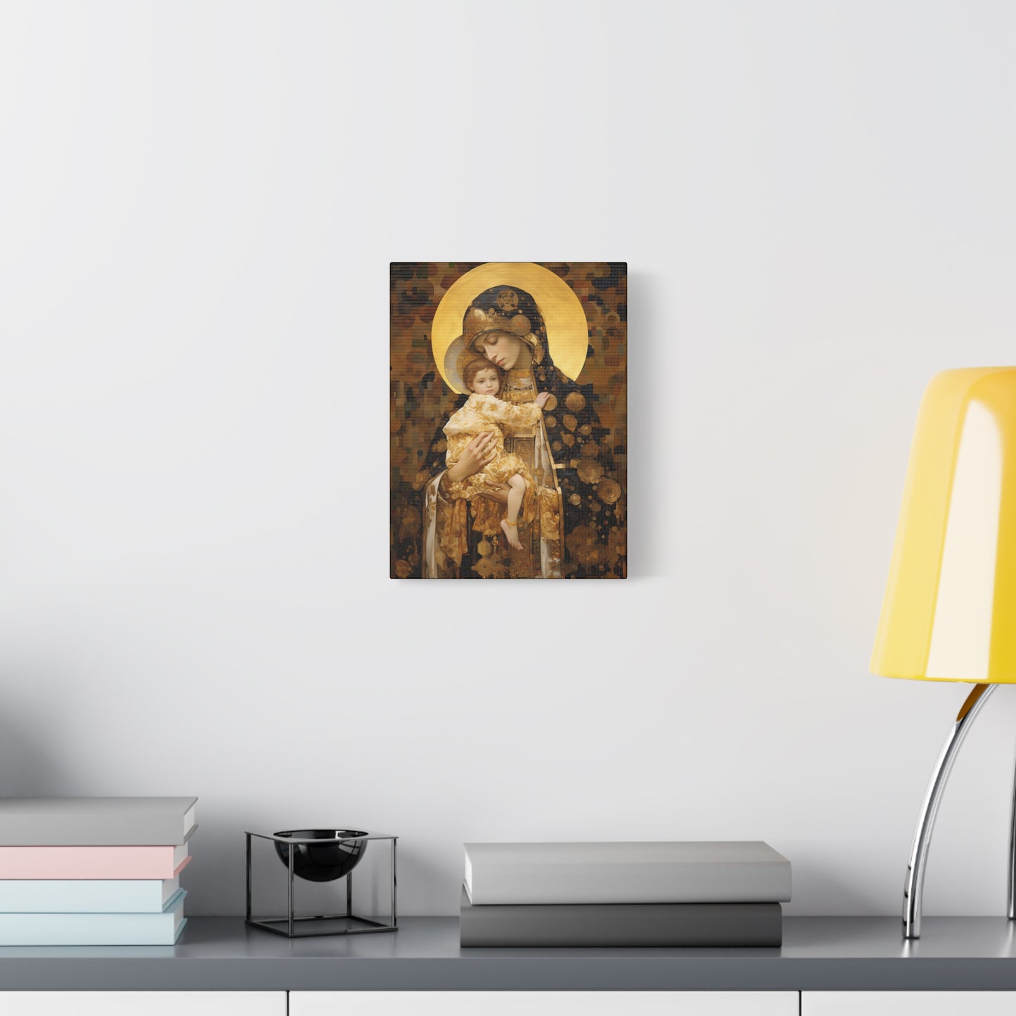 The Light of Love - Museum Wrapped Canvas - Sanctified Souls Print - Religious Art for your Home - The Virgin Mary and The Christ Child