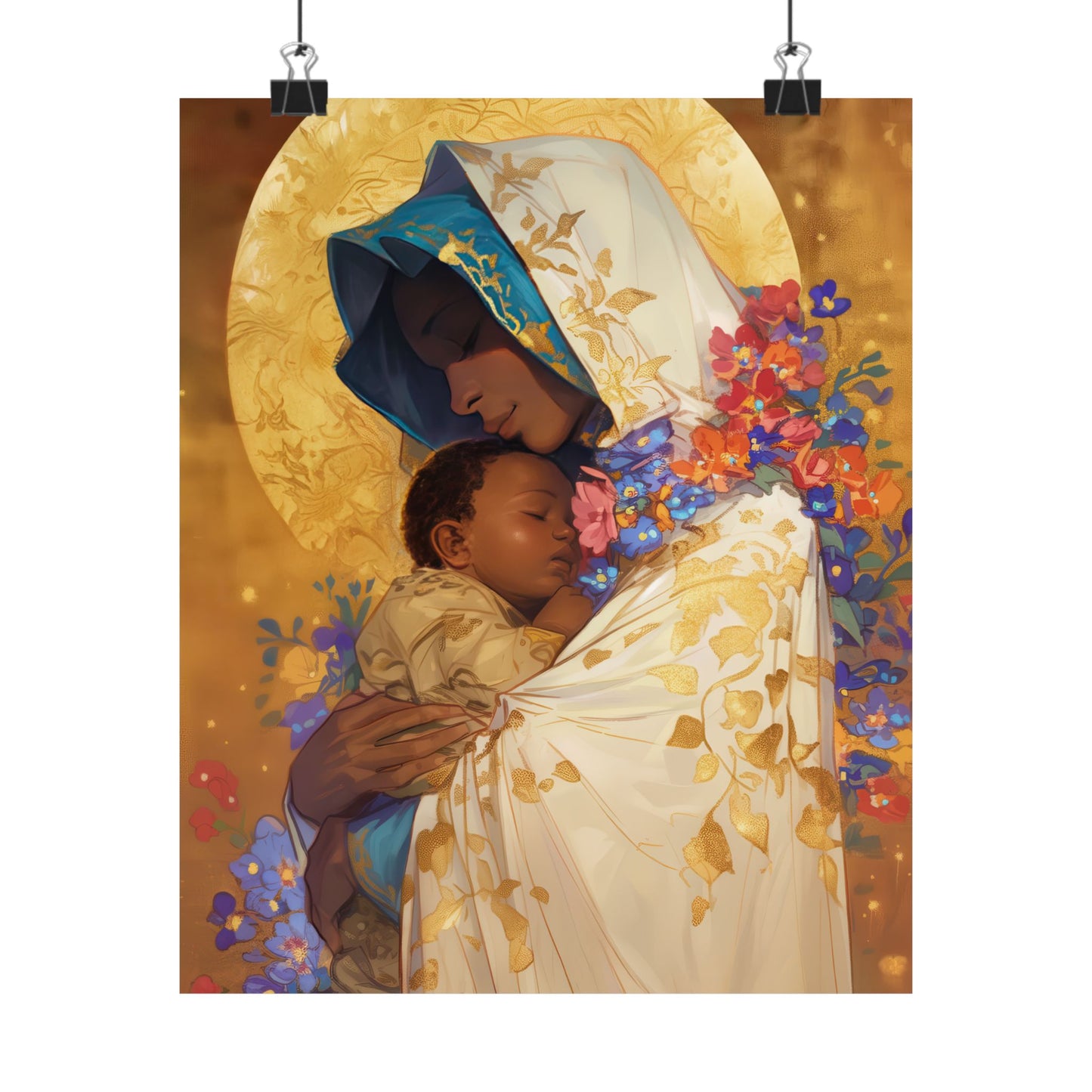 Divine Radiance- Our Lady of Kibeho's Blessing - Sanctified Souls Print - Multiple Sizes - Premium Posters - Catholic Art - Christian