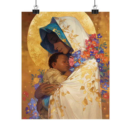 Divine Radiance- Our Lady of Kibeho's Blessing - Sanctified Souls Print - Multiple Sizes - Premium Posters - Catholic Art - Christian