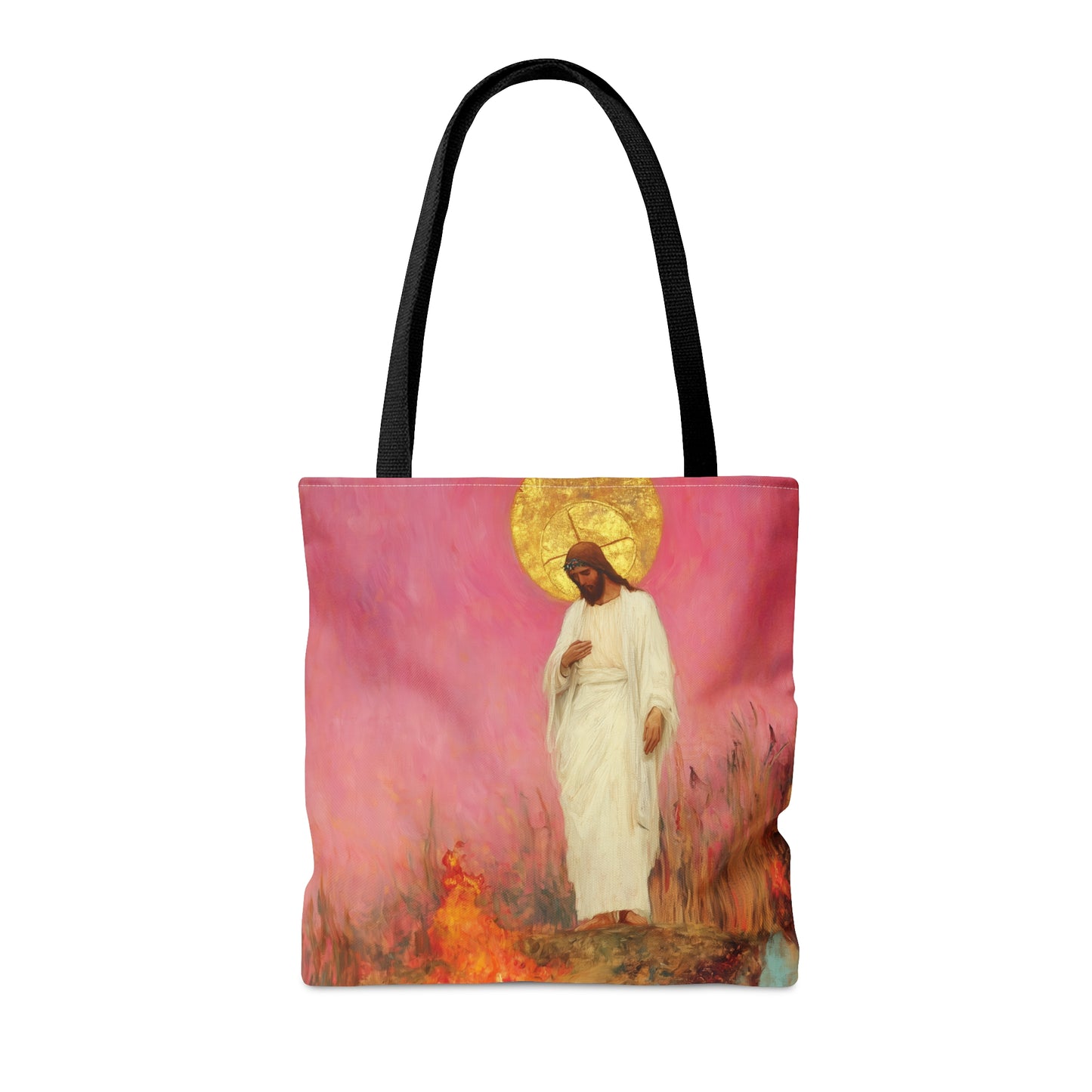 The Stone Cracked Beneath His FeetTote Bag - Large Medium Small Faith Art Bag - Catholic Faith Purse - Double Sided