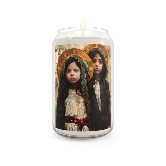 Saints Francisco and Jacinta Marto Candle - Scented Prayer Candle, 13.75oz - Tall Size - Religious Candle - Catholic Art - Religious Gift