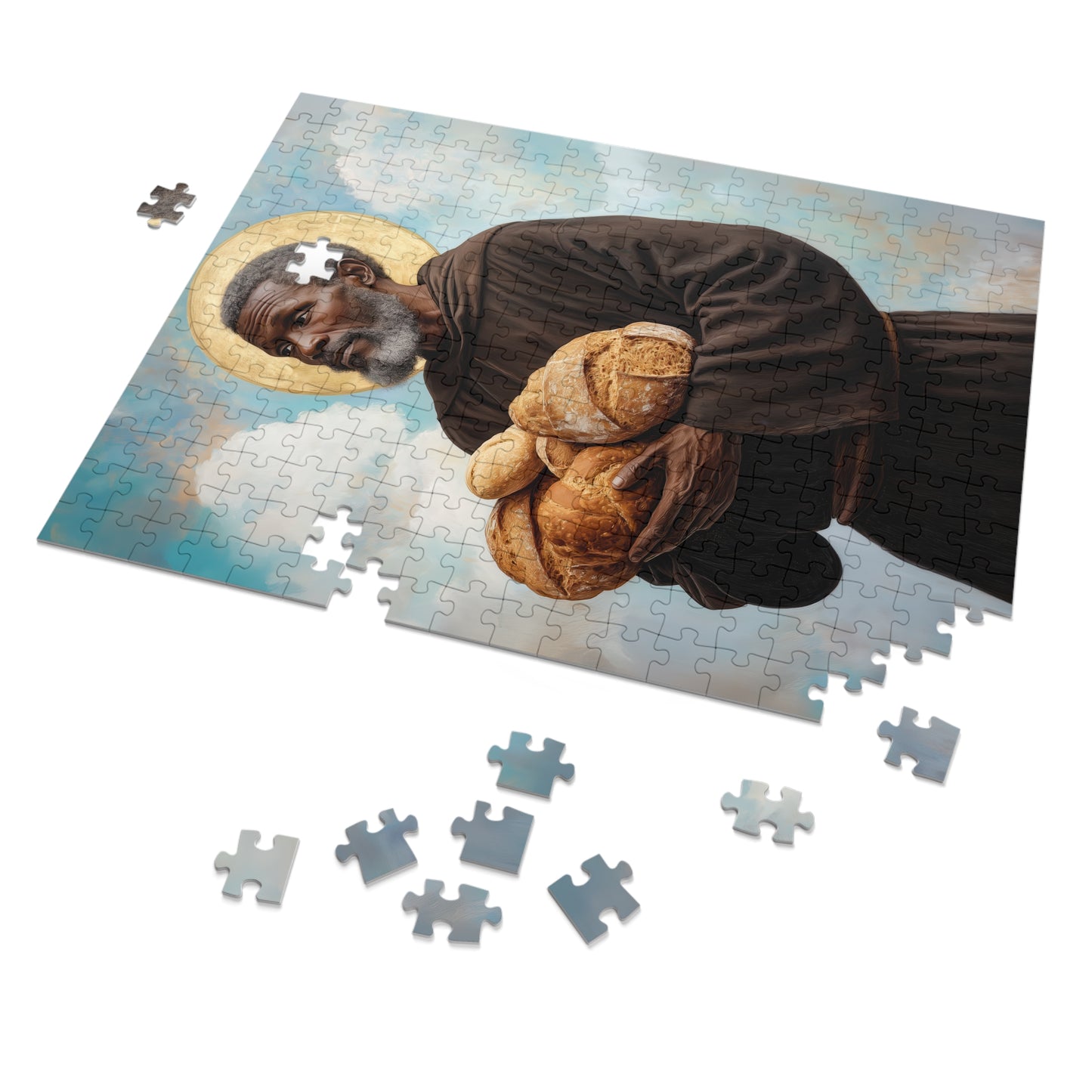 Saint Benedict the Moor - Puzzle and Keepsake Tin - Religious Jigsaw Puzzle (30, 110, 252, 500,1000-Piece) - Religious Puzzle