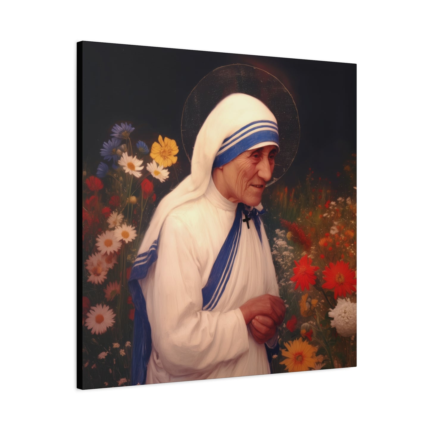 Saint Teresa of Calcutta -  Museum Wrapped Canvas - Sanctified Souls Print - Religious Art for your Home - Catholic Patron Saint Art