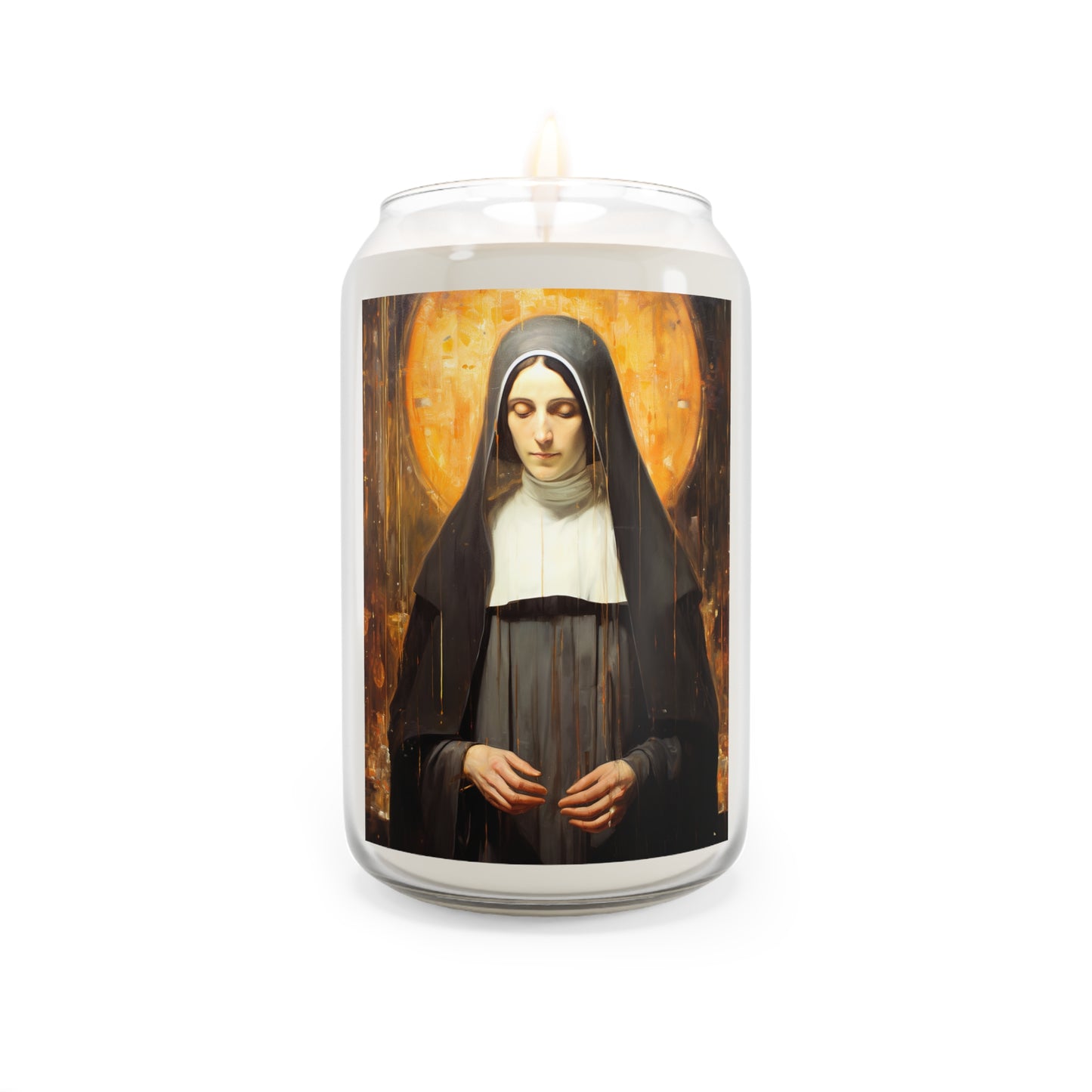 Saint Alice  - Scented Prayer Candle, 13.75oz - Tall Size - Religious Prayer Candle - Catholic Art