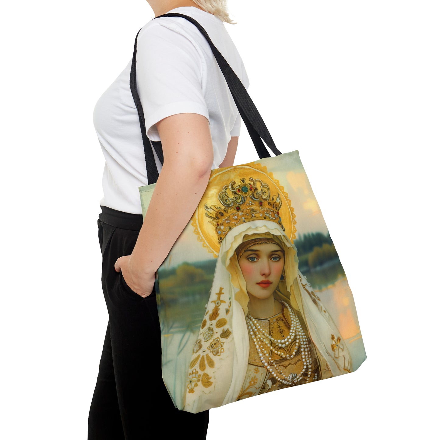 Saint Olga of Kyiv Tote Bag - Large Medium Small Faith Art Bag - Catholic Faith Purse - Religious Carry All