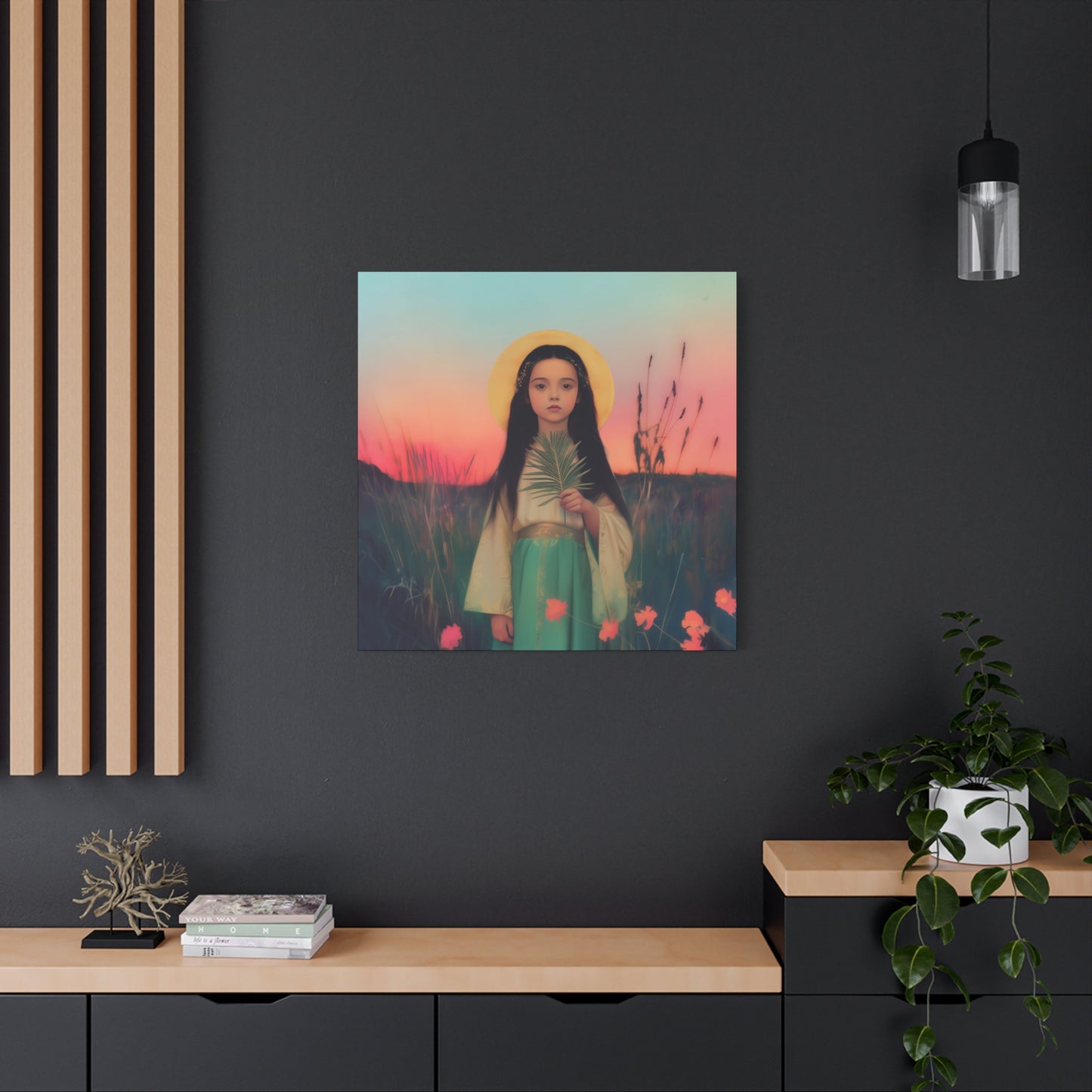 Saint Charity - Multiple Sizes - Catholic Home art - Museum Wrapped Canvas - Sanctified Souls Print - Martyr Saint