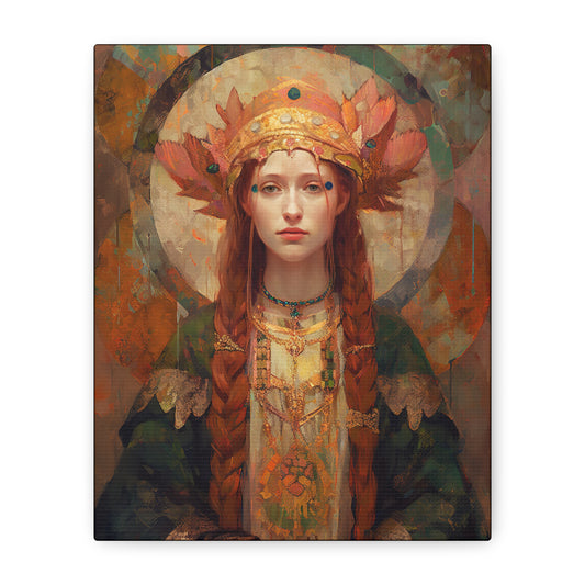 Saint Margaret of Scotland - Museum Wrapped Canvas - Sanctified Souls Print - Religious Art for your Home