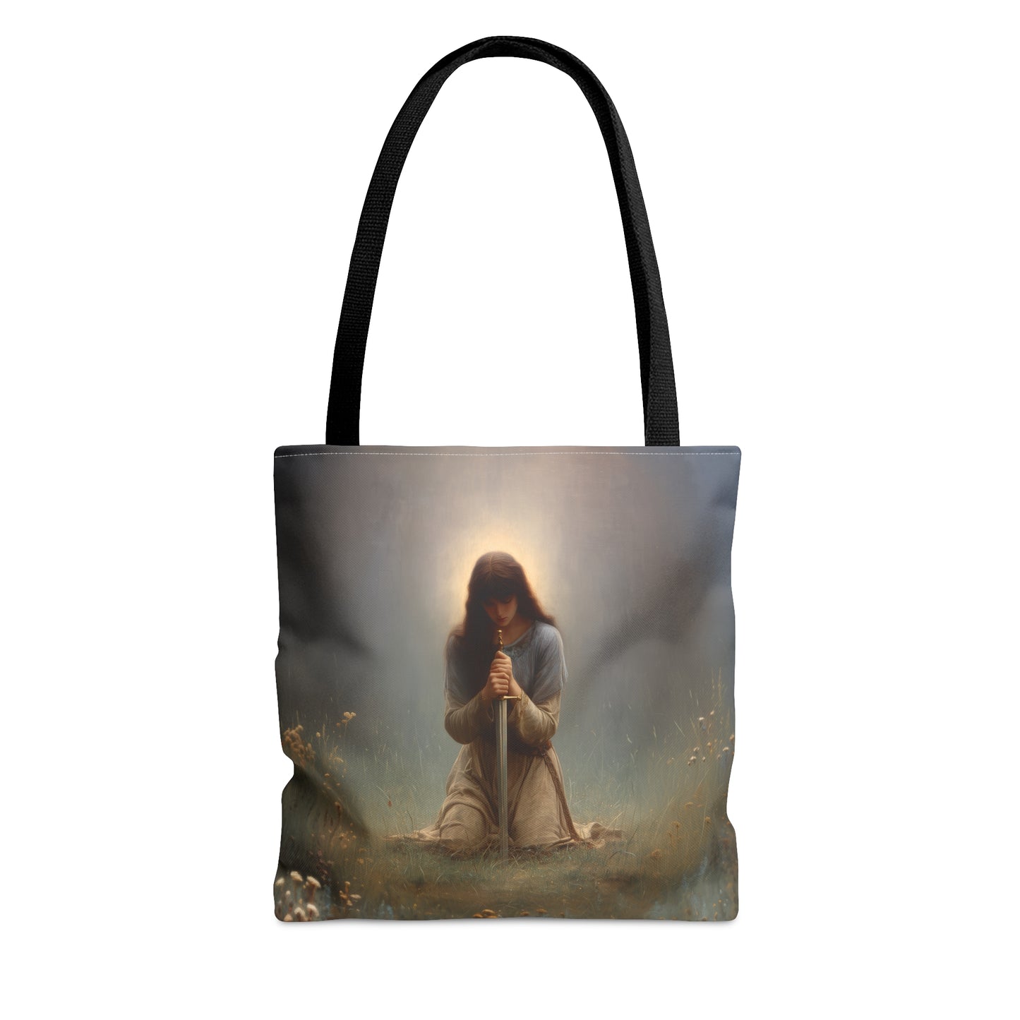 Saint Joan of Arc - Tote Bag - Large Medium Small Faith Art Bag - Bible Study Faith Purse - Double Sided