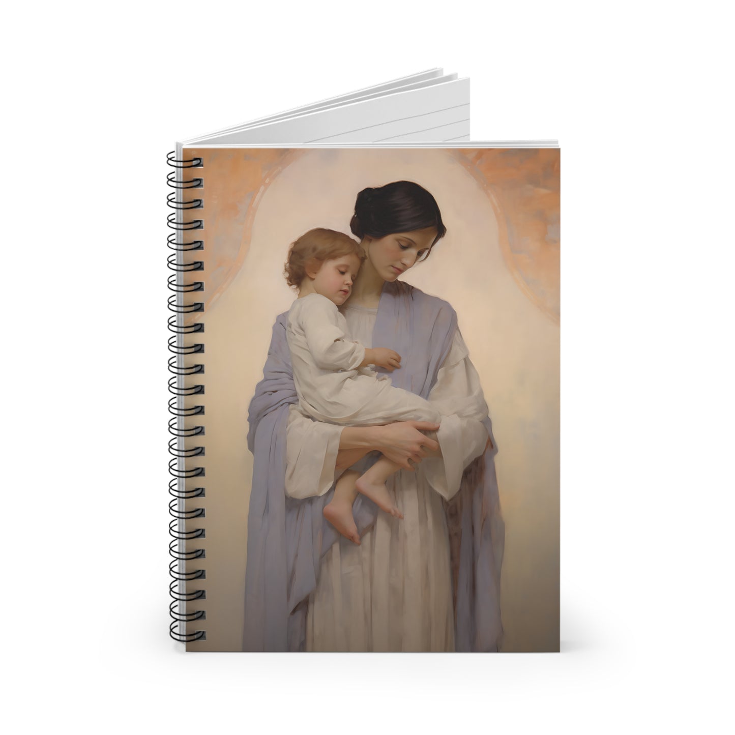 Celestial Bond Mother's Journal - Sanctified Souls Art - Religious Based Notebook - Spiral Notebook - Ruled Line