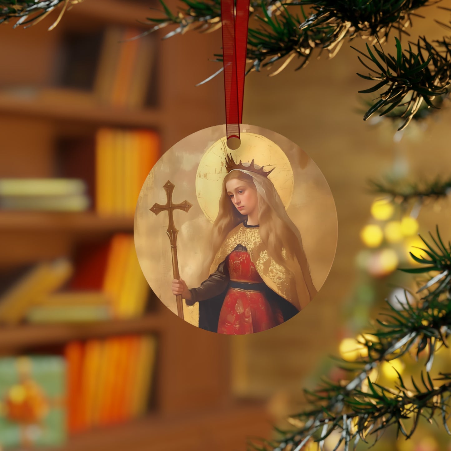 Saint Margaret of Antioch Metal Ornament - Religious Holiday Christmas Ornament and Keepsake - Catholic Keepsake