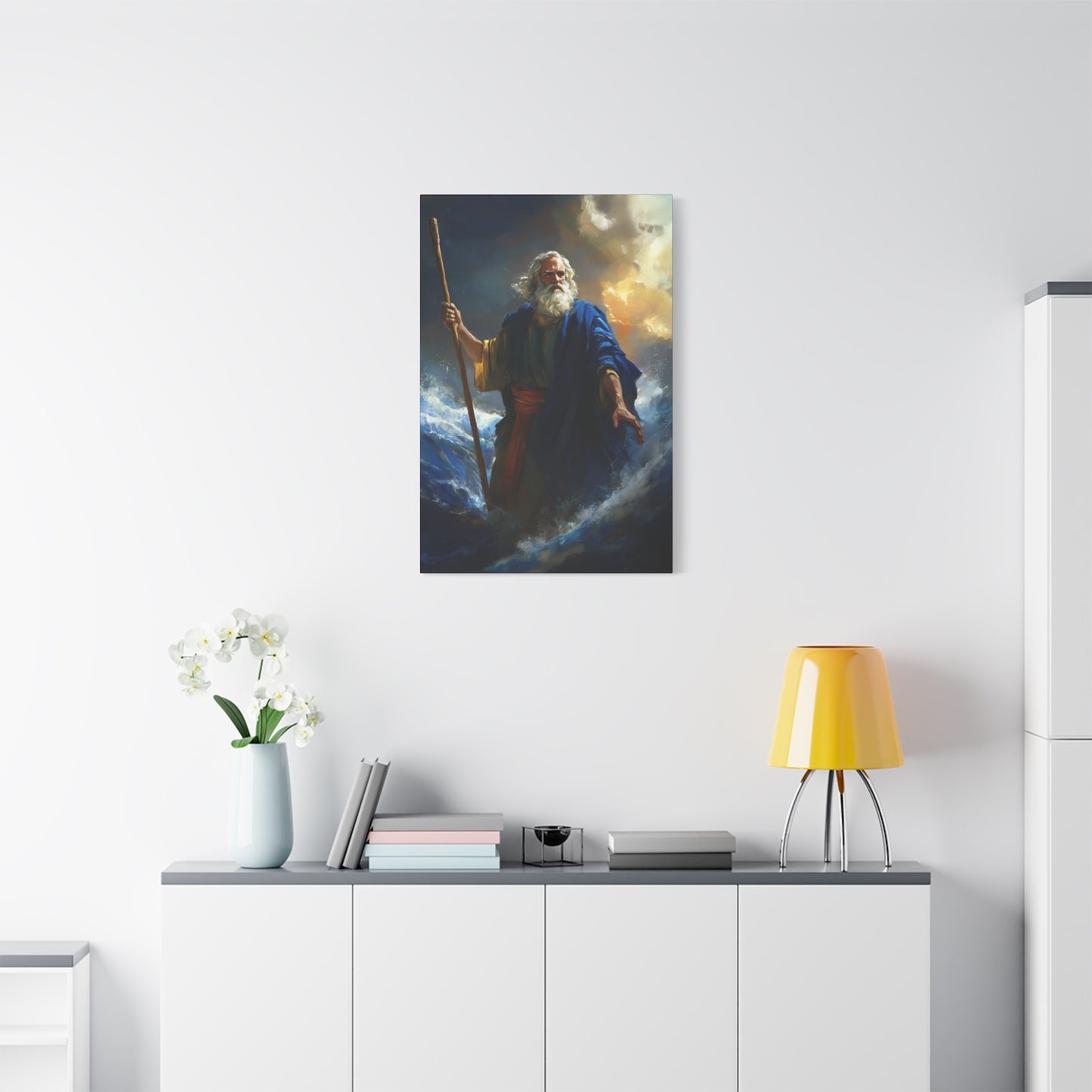 Moses Before the Trembling Sea - Gallery Wrapped Canvas - Print - Religious Art for your Home - Catholic Art