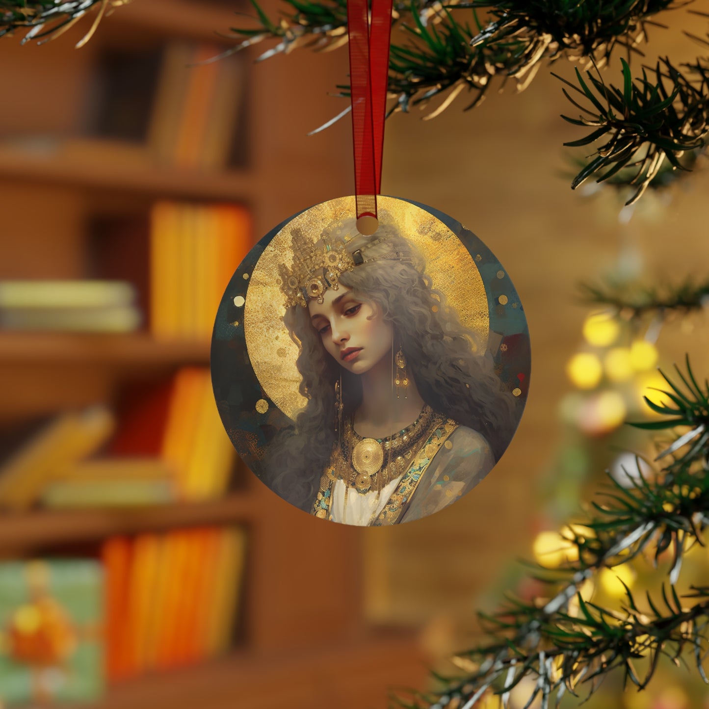 Saint Catherine of Alexandria - Religious Holiday Christmas Ornament and Keepsake - Double sided Keepsake Religious Ornament -