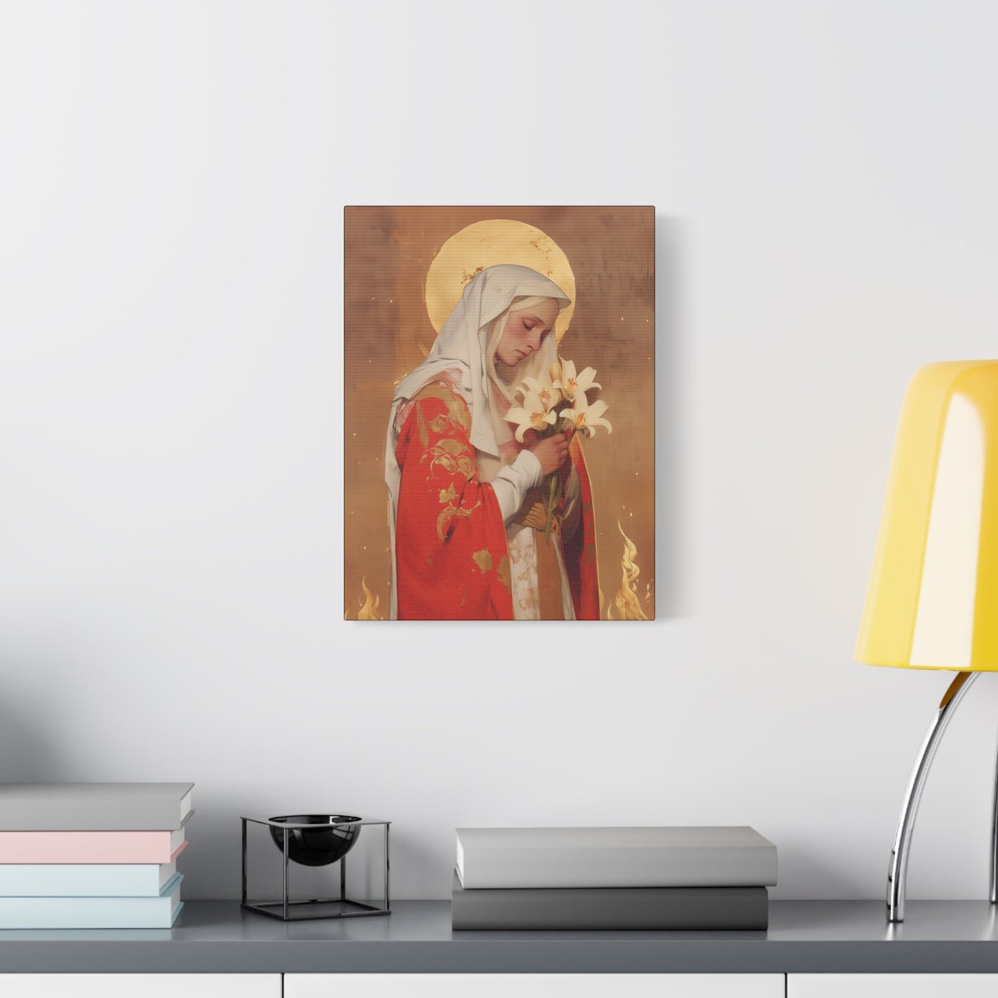 Saint Faith of Agen - Gallery Wrapped Canvas - Print - Religious Art for your Home - Catholic Art