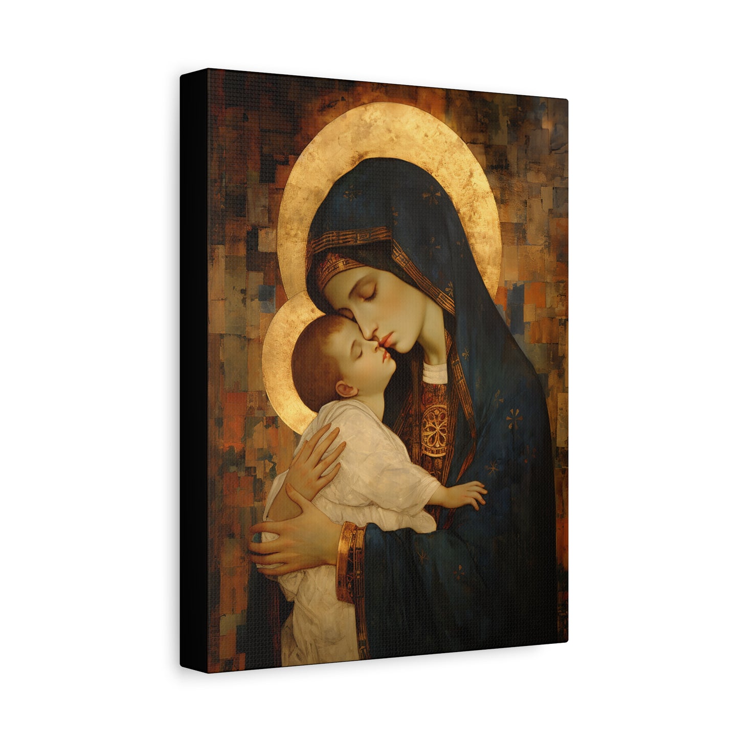 Mother of Mercy - Museum Wrapped Canvas - Sanctified Souls Print - Religious Art for your Home - The Virgin Mary and The Christ Child