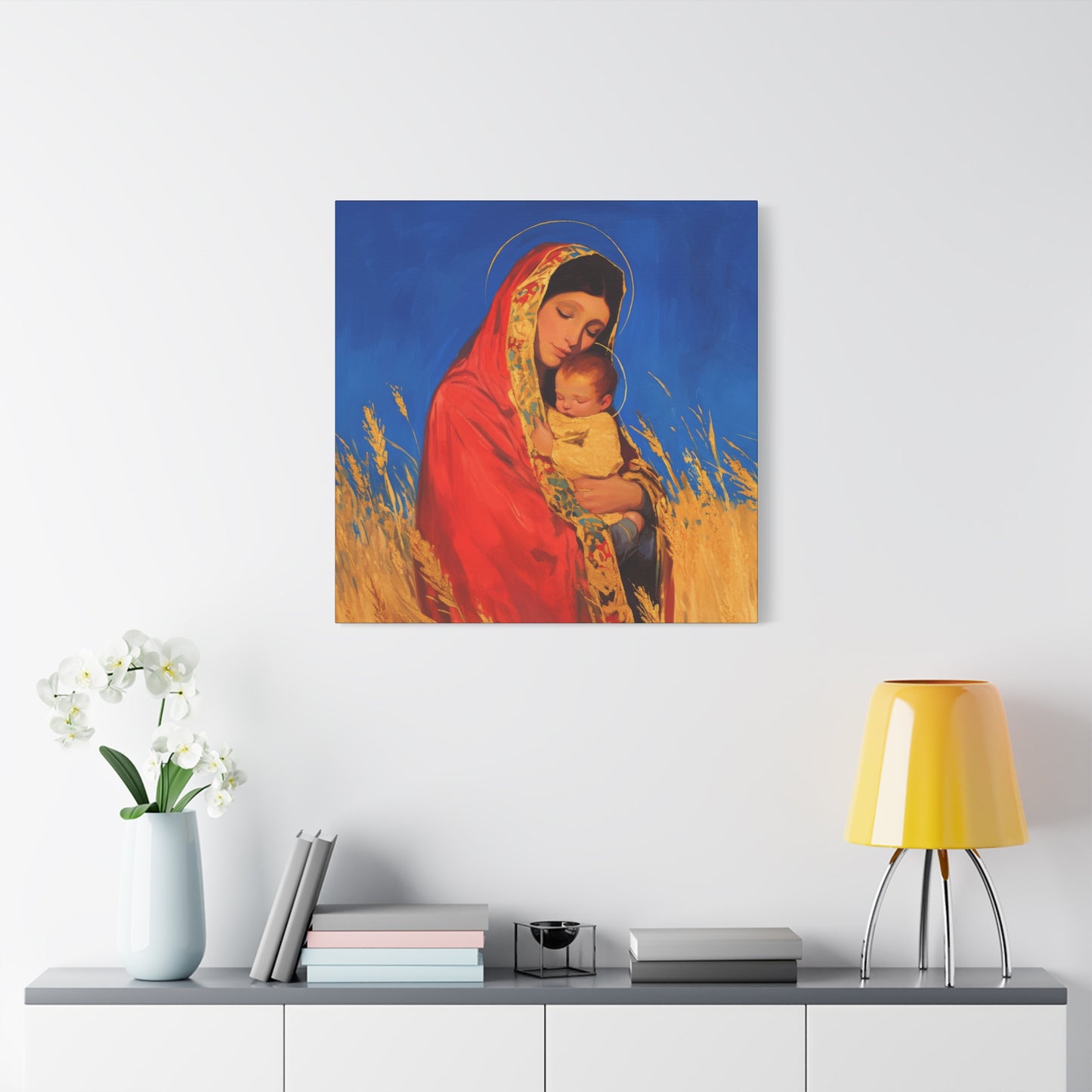 Our Lady of the Harvest  - Multiple Sizes - Catholic Home art - Museum Wrapped Canvas - Sanctified Souls Print