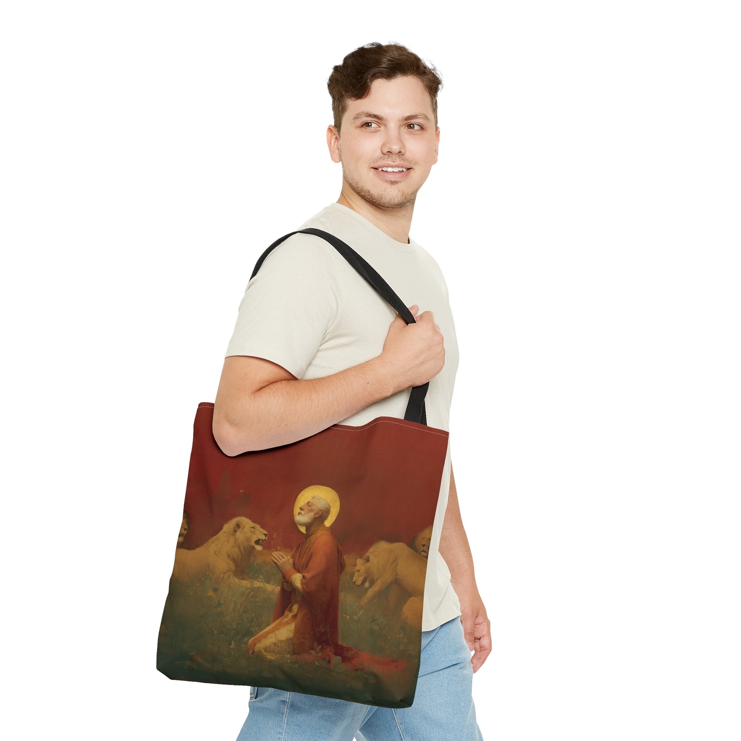 Saint Ignatius of Antioch - Tote Bag - Large Medium Small Faith Art Bag - Bible Study Faith Purse - Double Sided