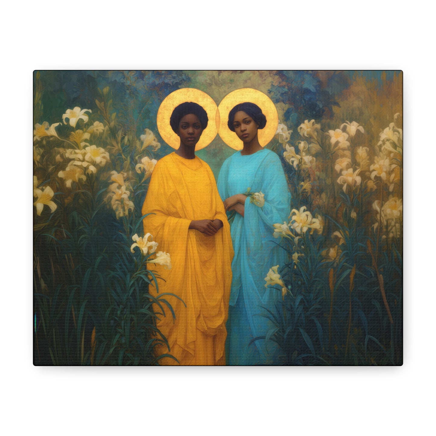 Saint Perpetua and Saint Felicity -  Museum Wrapped Canvas - Sanctified Souls Print - Religious Art for your Home - Catholic Saint Art