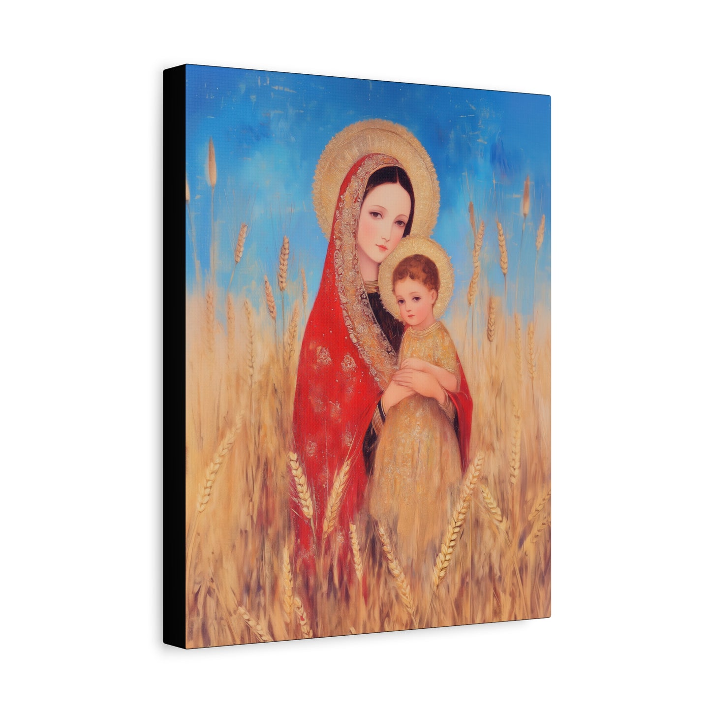 Our Lady of the Harvest  - Multiple Sizes - Catholic Home art - Museum Wrapped Canvas - Sanctified Souls Print