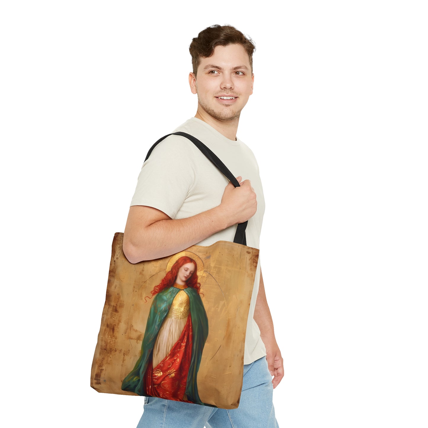 Resilient Spirit - Mary Magdalene's Faithful Path Tote Bag - Large Medium Small Faith Art Bag - Catholic Faith - Religious - Prayer Bag