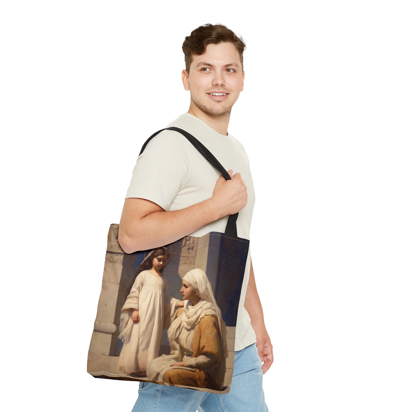 The Feast of the Presentation of the Blessed Mary Tote Bag - Large Medium Small Faith Art Bag - Catholic Faith Purse - Double Sided