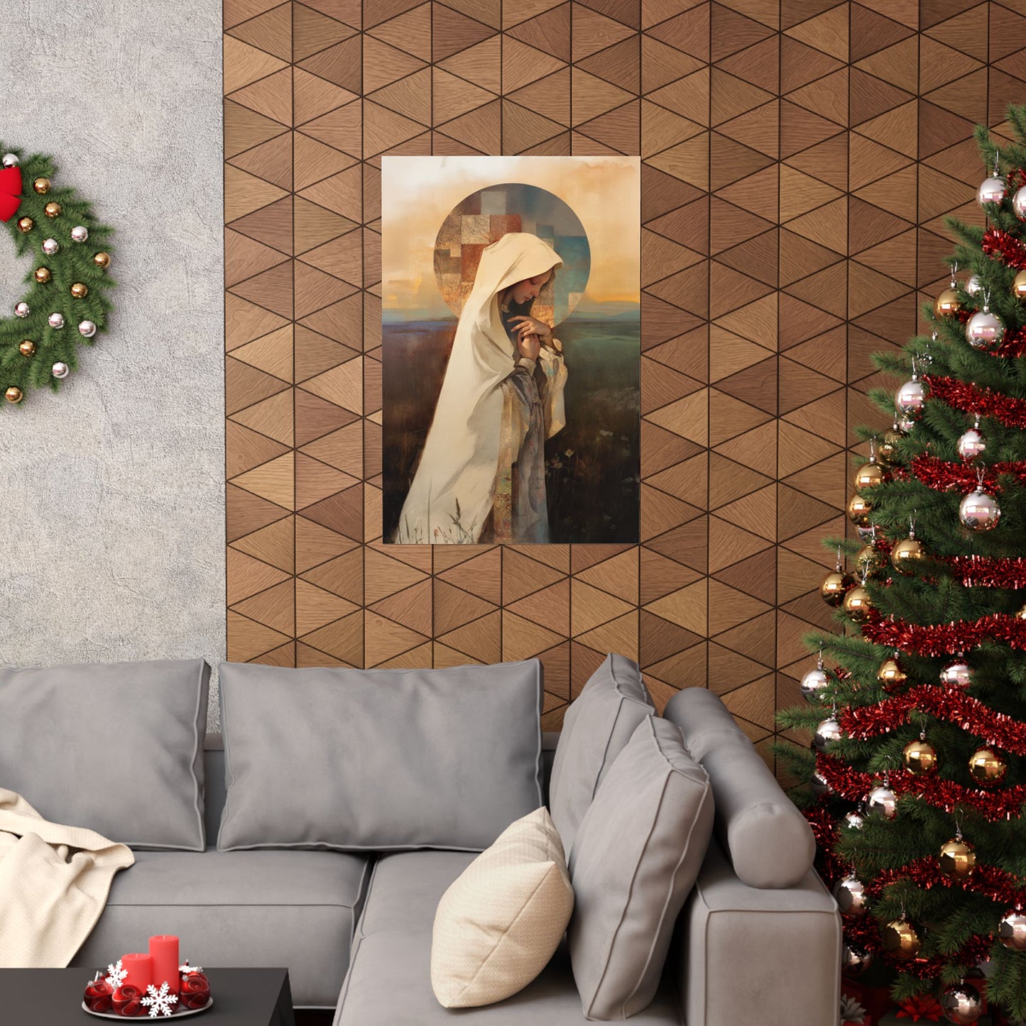 Our Lady of the Prairie - Sanctified Souls Print - Multiple Sizes - Premium Posters - Catholic Art - Christian Home