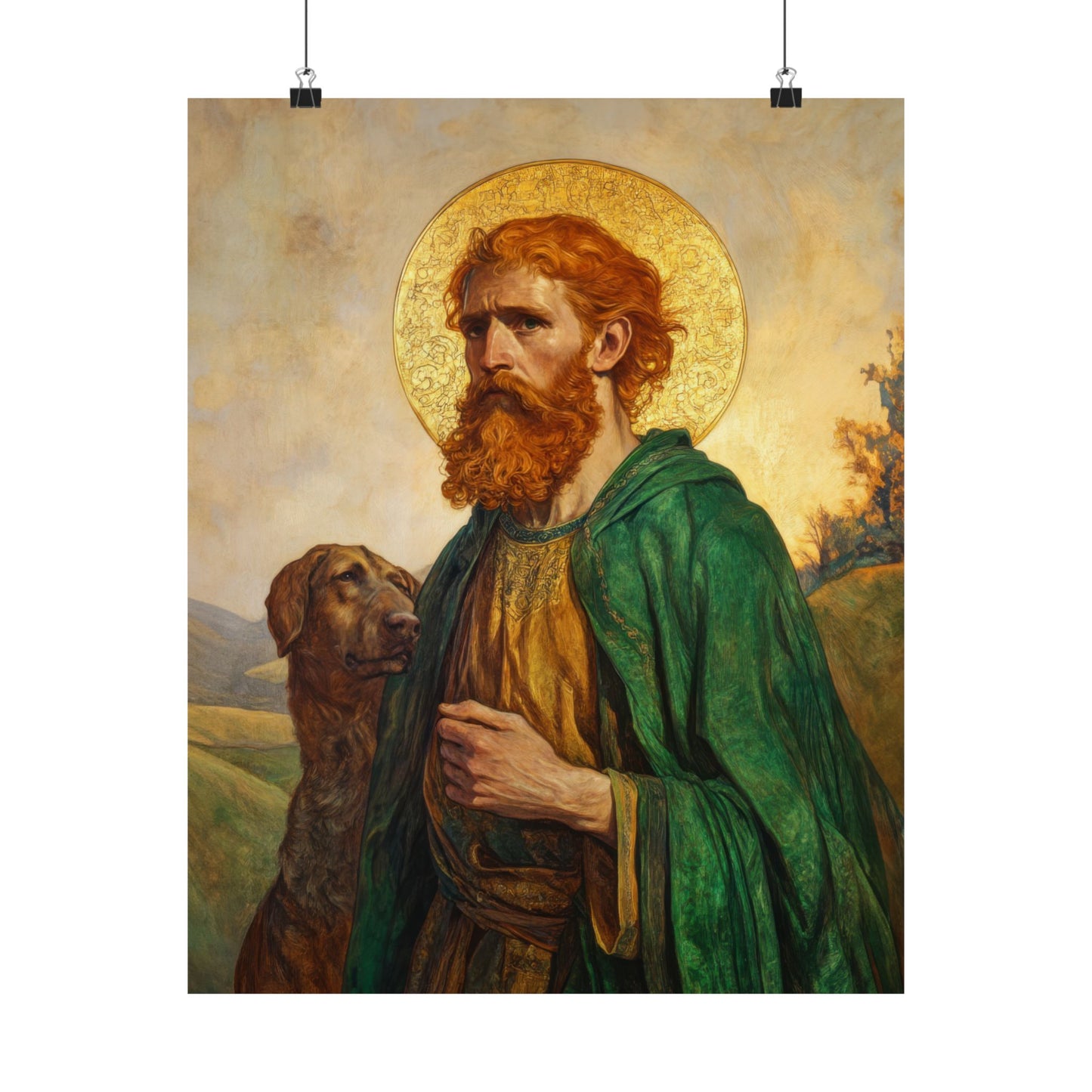 Saint Andrew the Scot - Sanctified Souls Print - Multiple Sizes - Premium Posters - Catholic Art - Christian - Gifts for Catholics