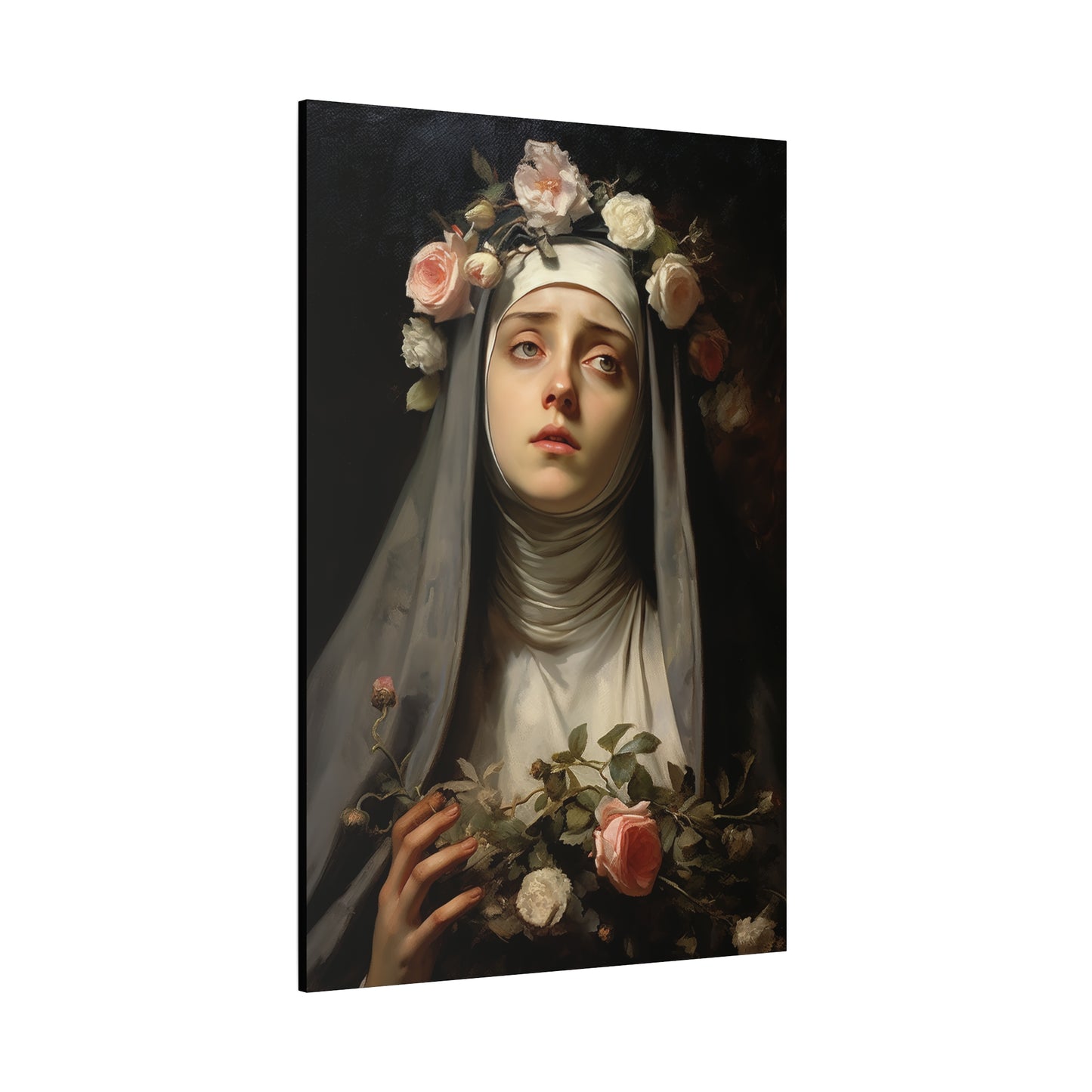 Saint Rose of Lima Canvas Print - Multiple Sizes - Catholic Home art - Museum Wrapped Canvas - Sanctified Souls Print