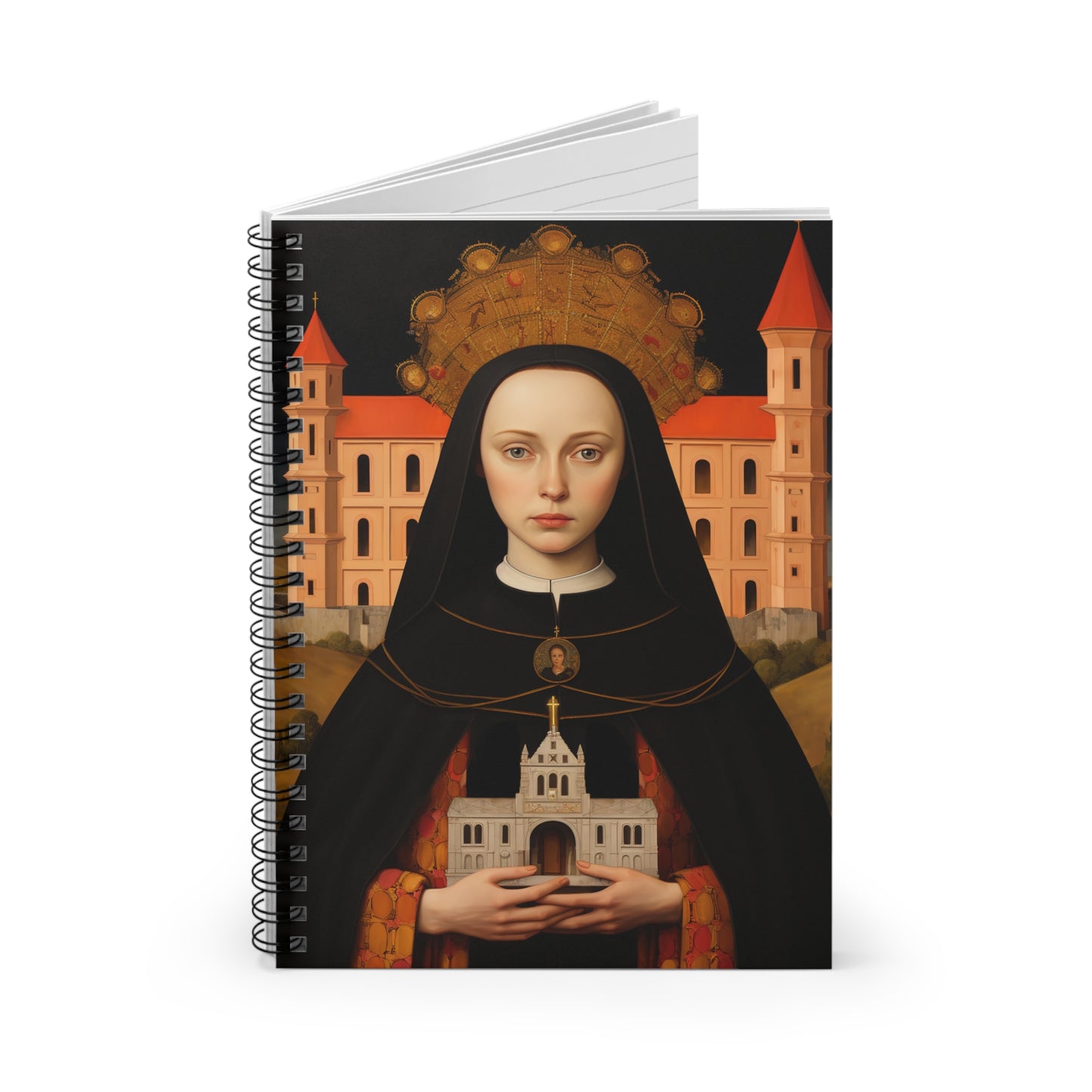 Saint Hedwig - Sanctified Souls Art - Religious Based Notebook - Spiral Notebook - Ruled Line