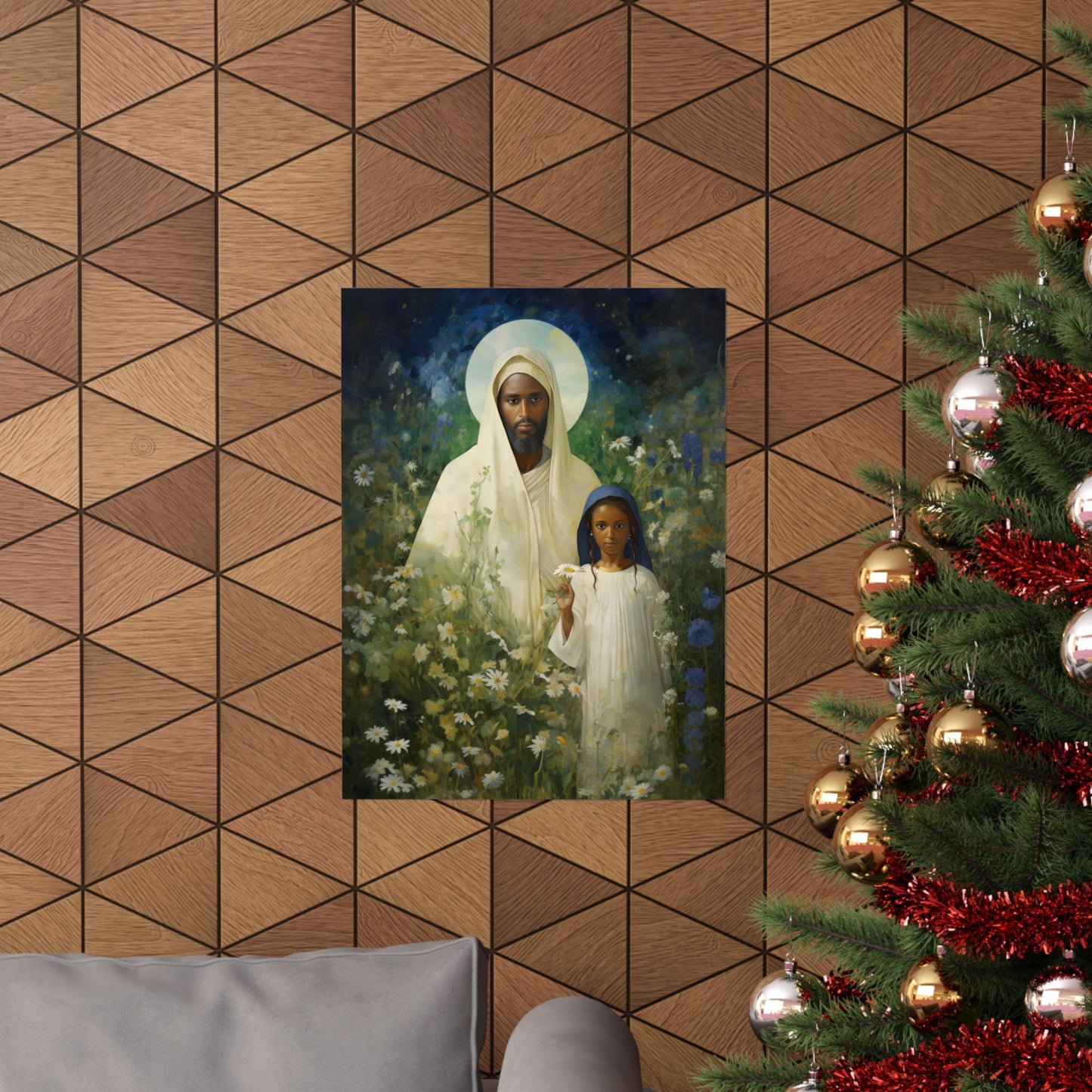 Saint Joachim Print - Father of Virgin Mary - Patron Saint of Fathers - Multiple Sizes - Premium Matte Vertical Posters - Catholic Art