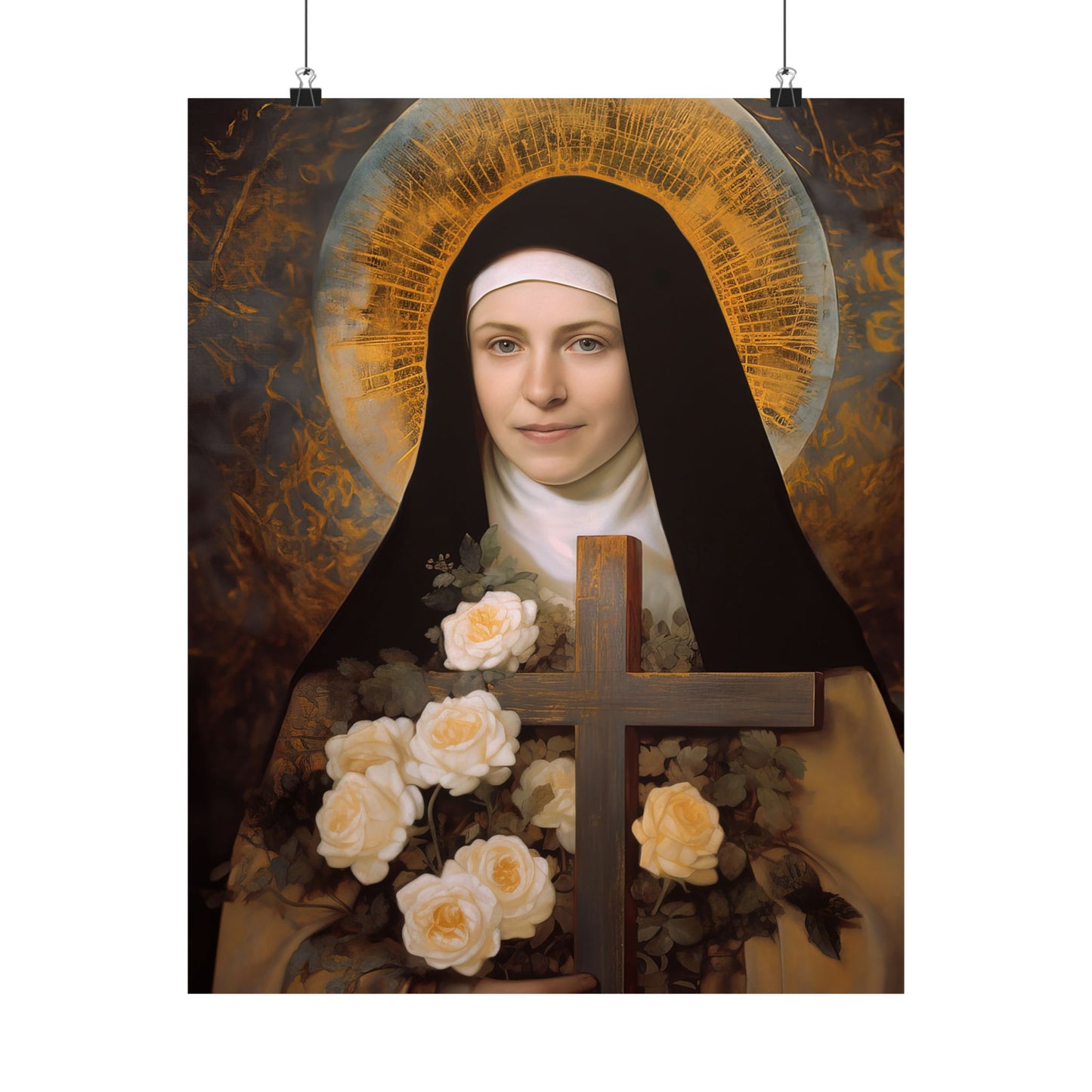 Saint Thérèse of Lisieux - Sanctified Souls Print - Multiple Sizes - Premium Matte Vertical Posters