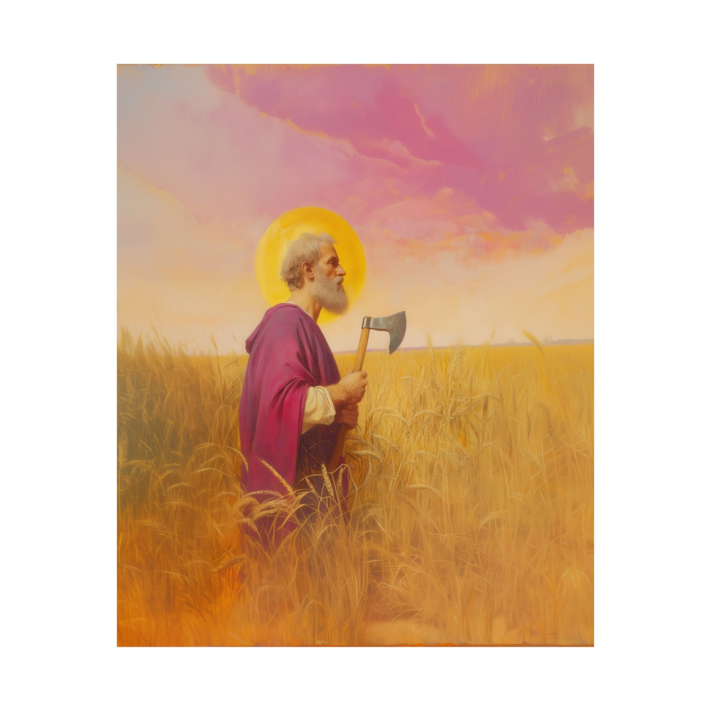 Saint Matthias - Sanctified Souls Print - Multiple Sizes - Premium Posters - Catholic Art - Christian Home Decor Artwork