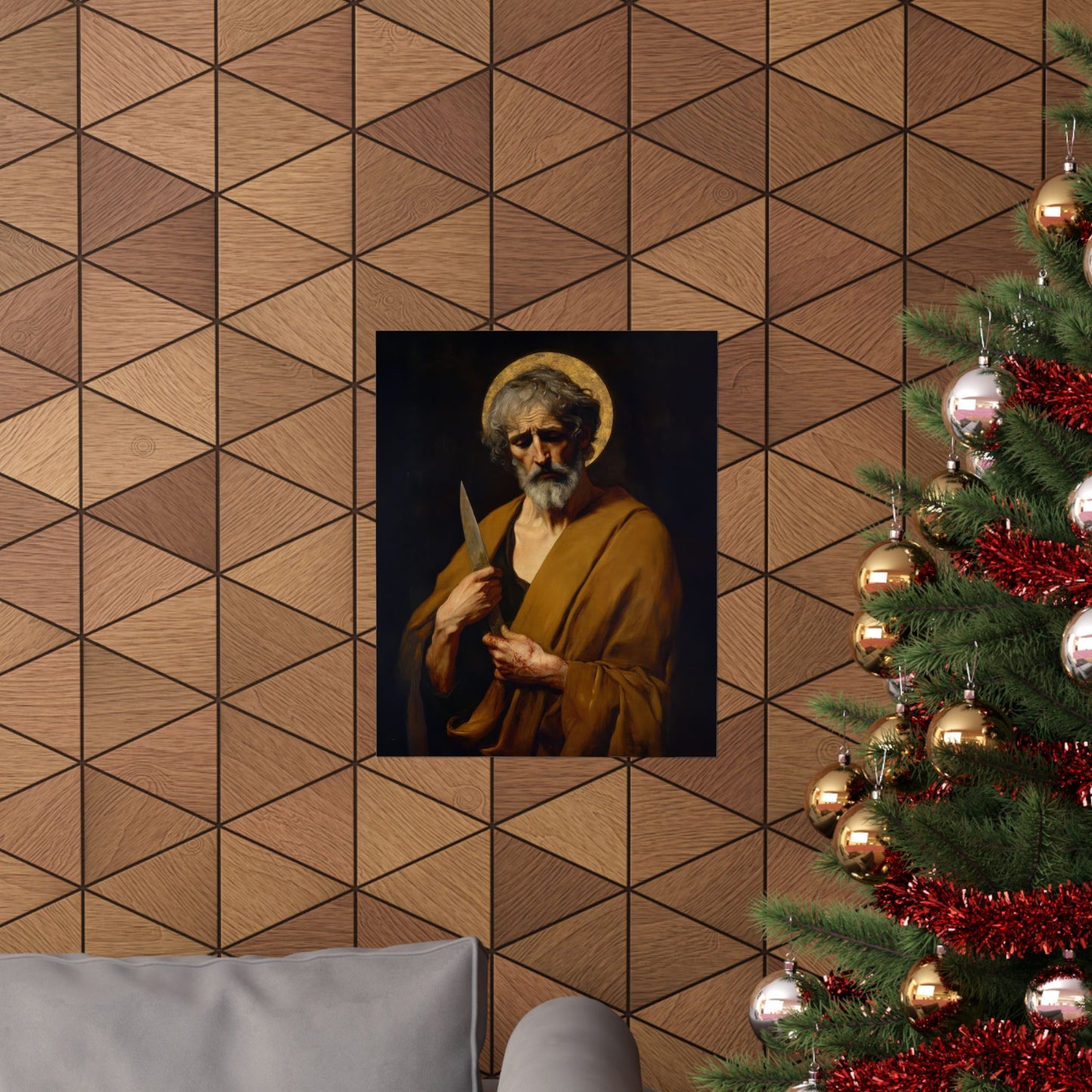 Saint Bartholomew the Apostle - Sanctified Souls Print - Multiple Sizes - Premium Posters - Catholic Art - Christian Home Decor Artwork