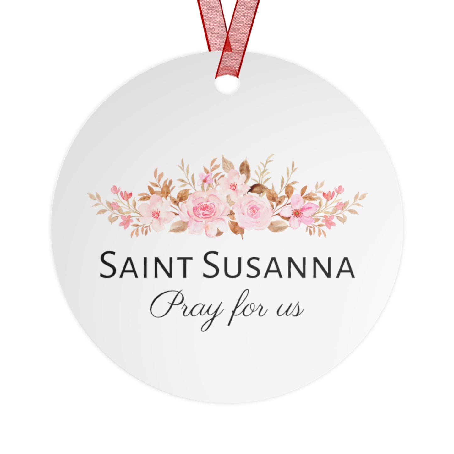 Saint Susanna - Religious Holiday Christmas Ornament and Keepsake - Double sided Keepsake Religious Ornament