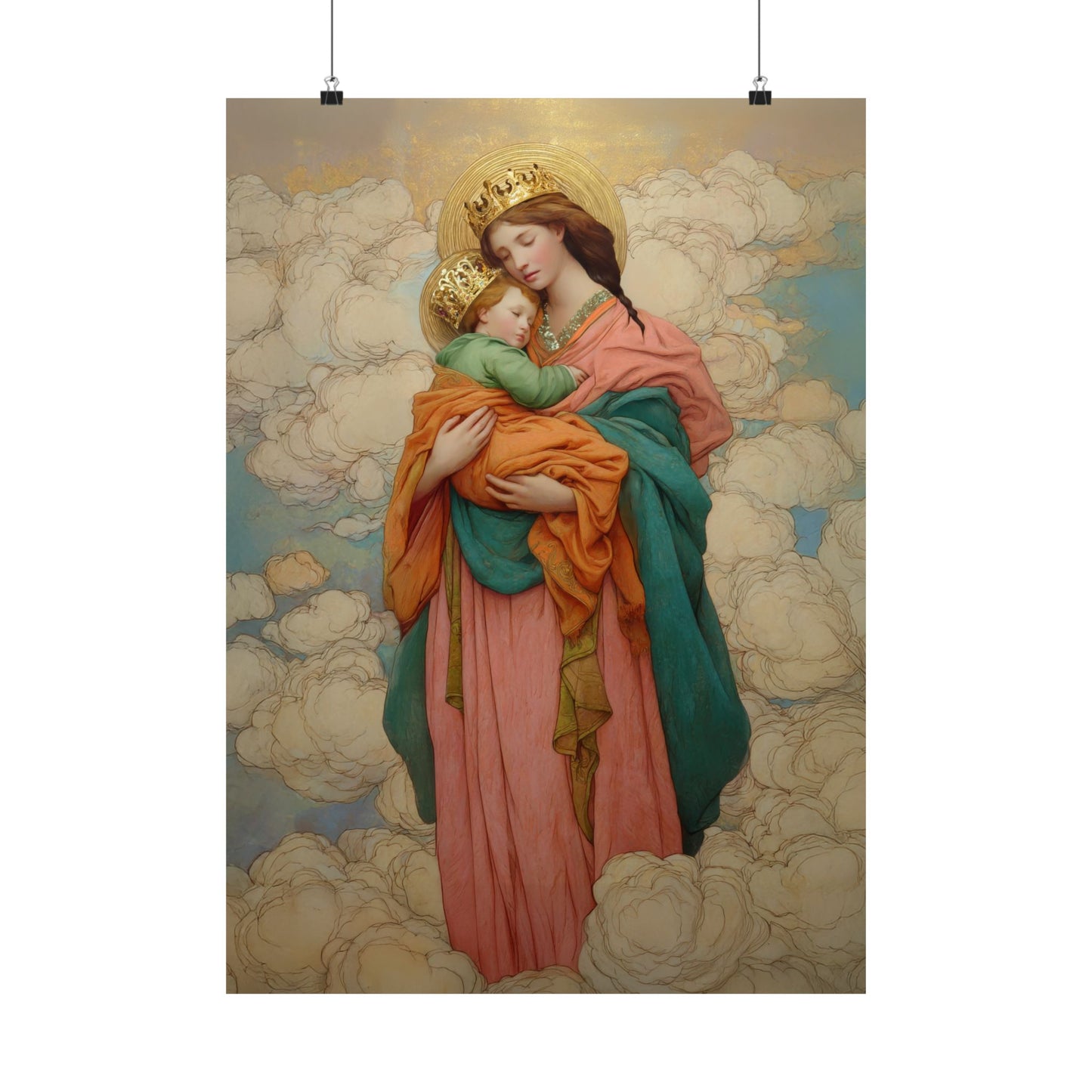 Our Lady, Strong and Tender - Mary, Help of Christians - Sanctified Souls Print - Multiple Sizes - Premium Matte Vertical Posters